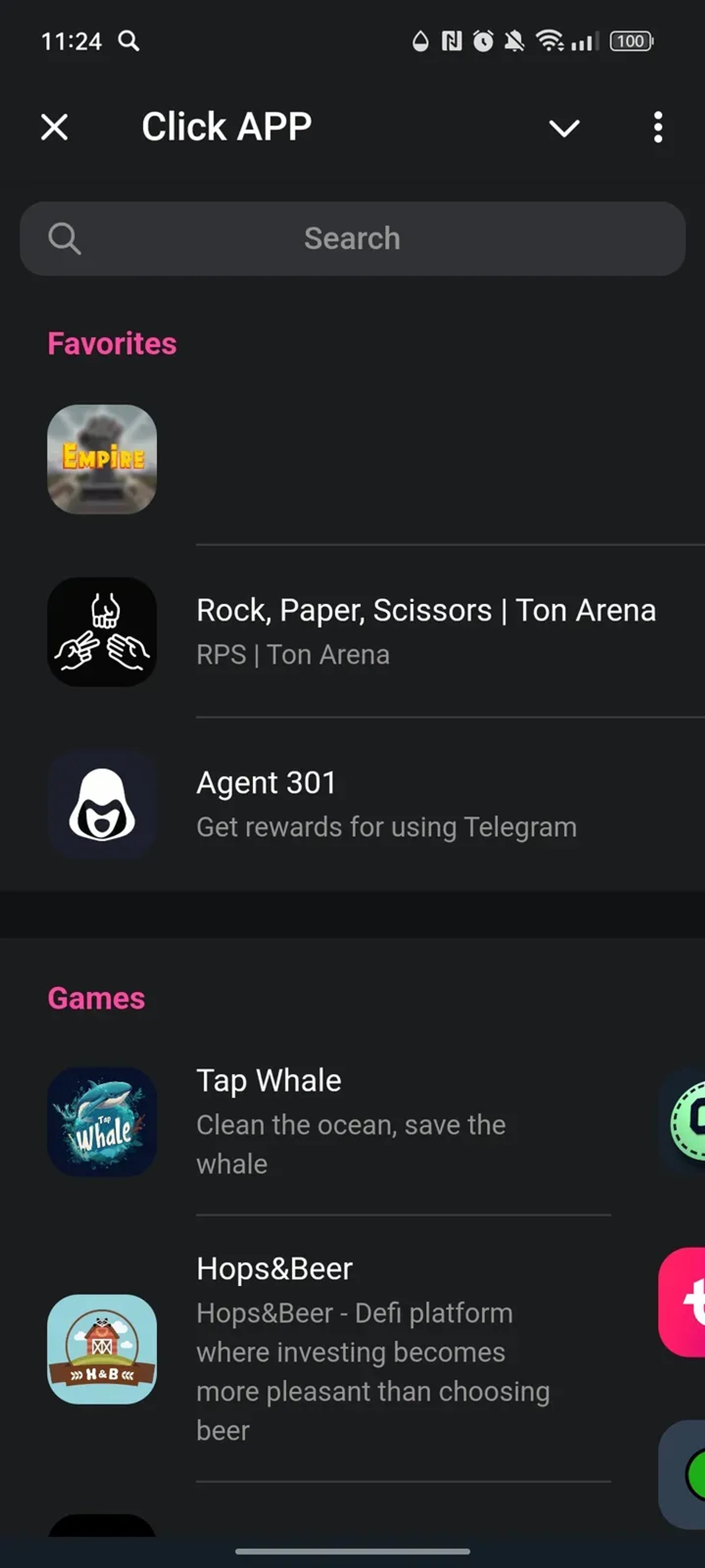 Click APP в Телеграм — скриншот 3