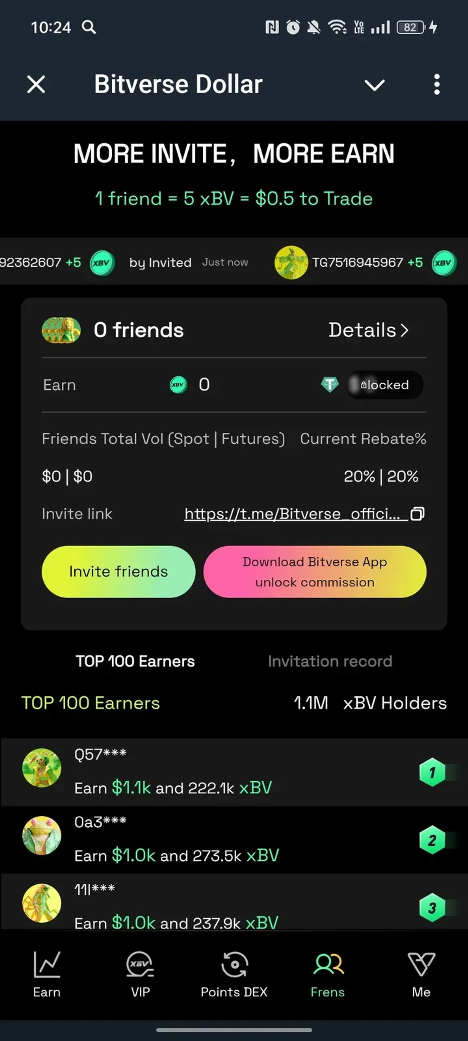 Bitverse Dollar в Телеграм — скриншот 4