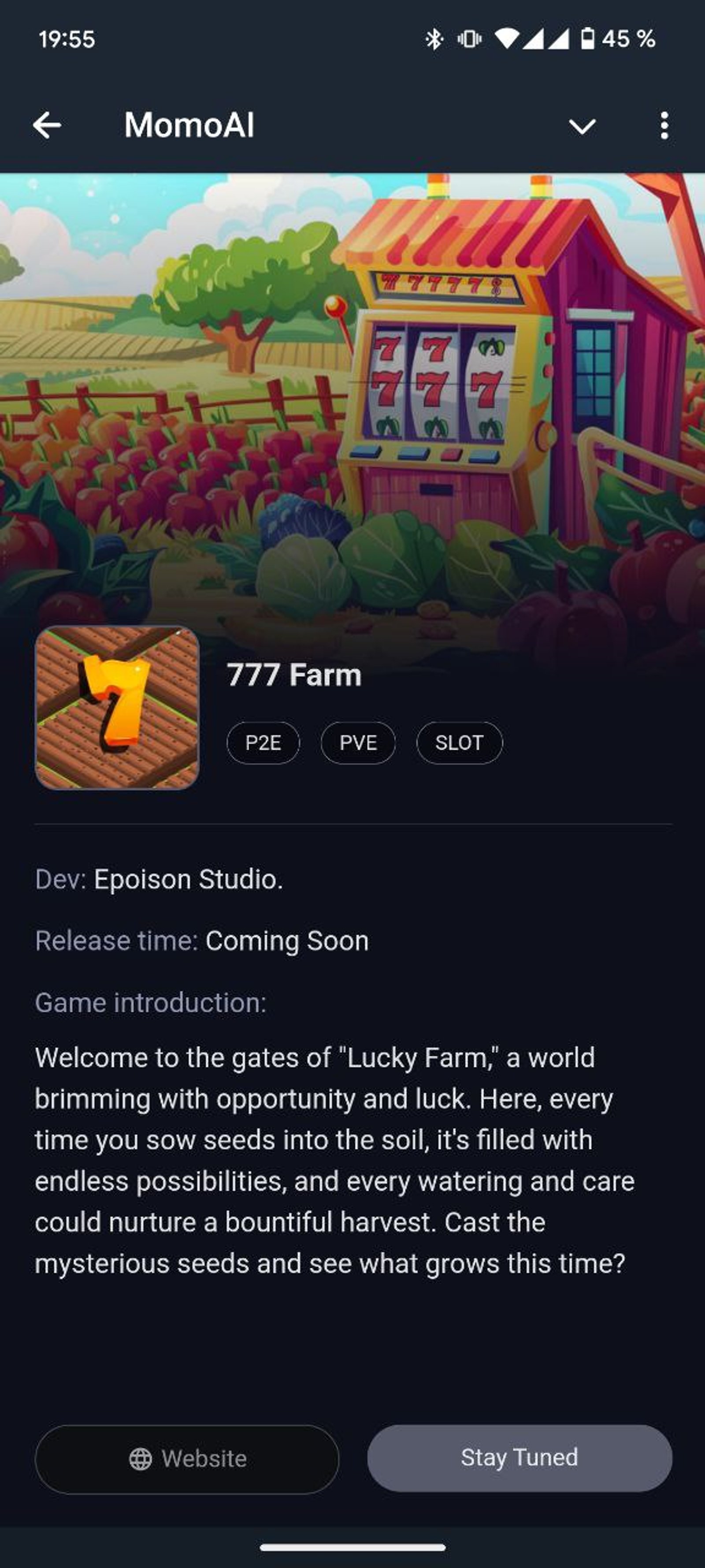 MomoAI в Телеграм - 777 Farm