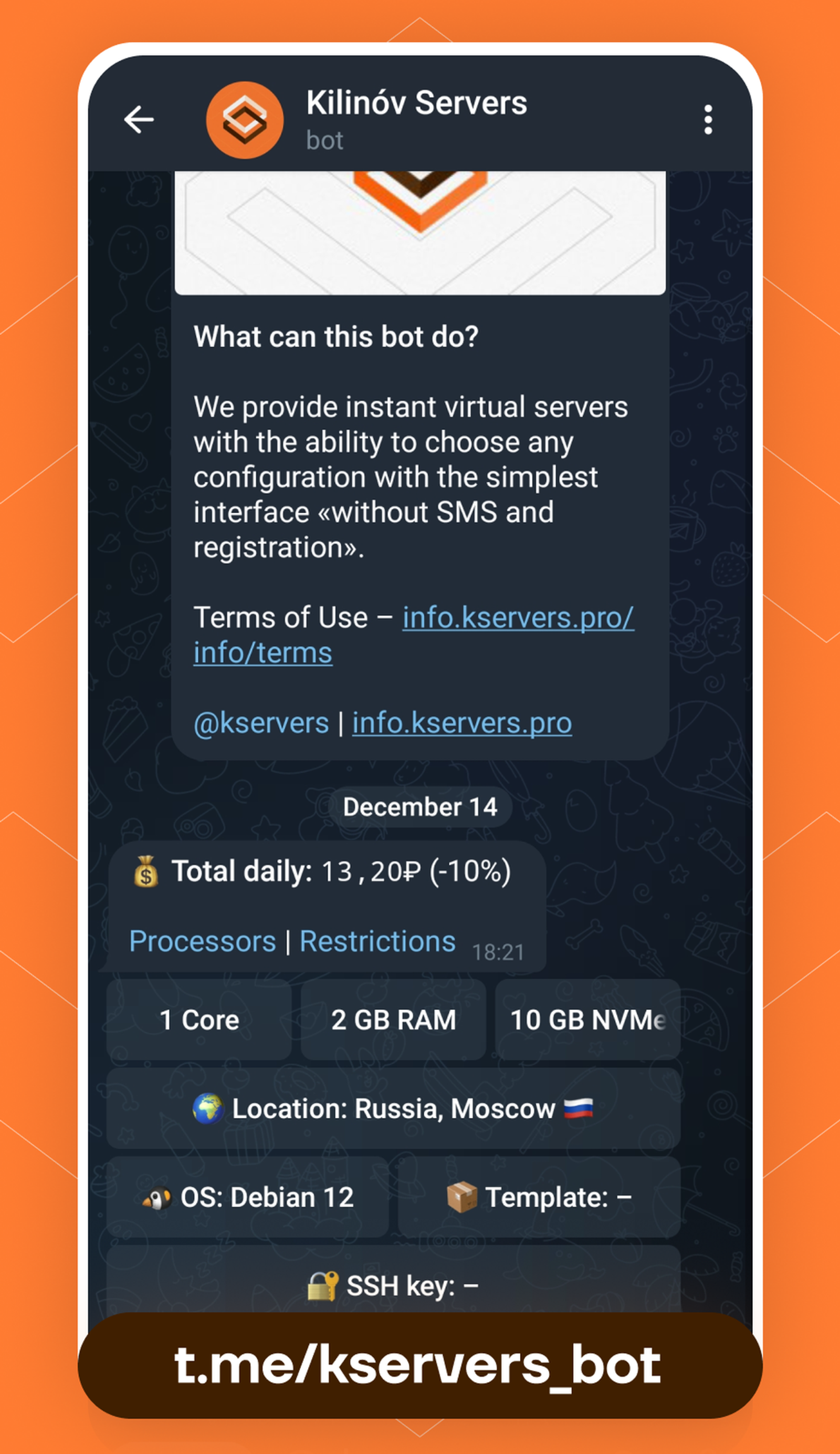 Kilinóv Servers в Телеграм — скриншот 2