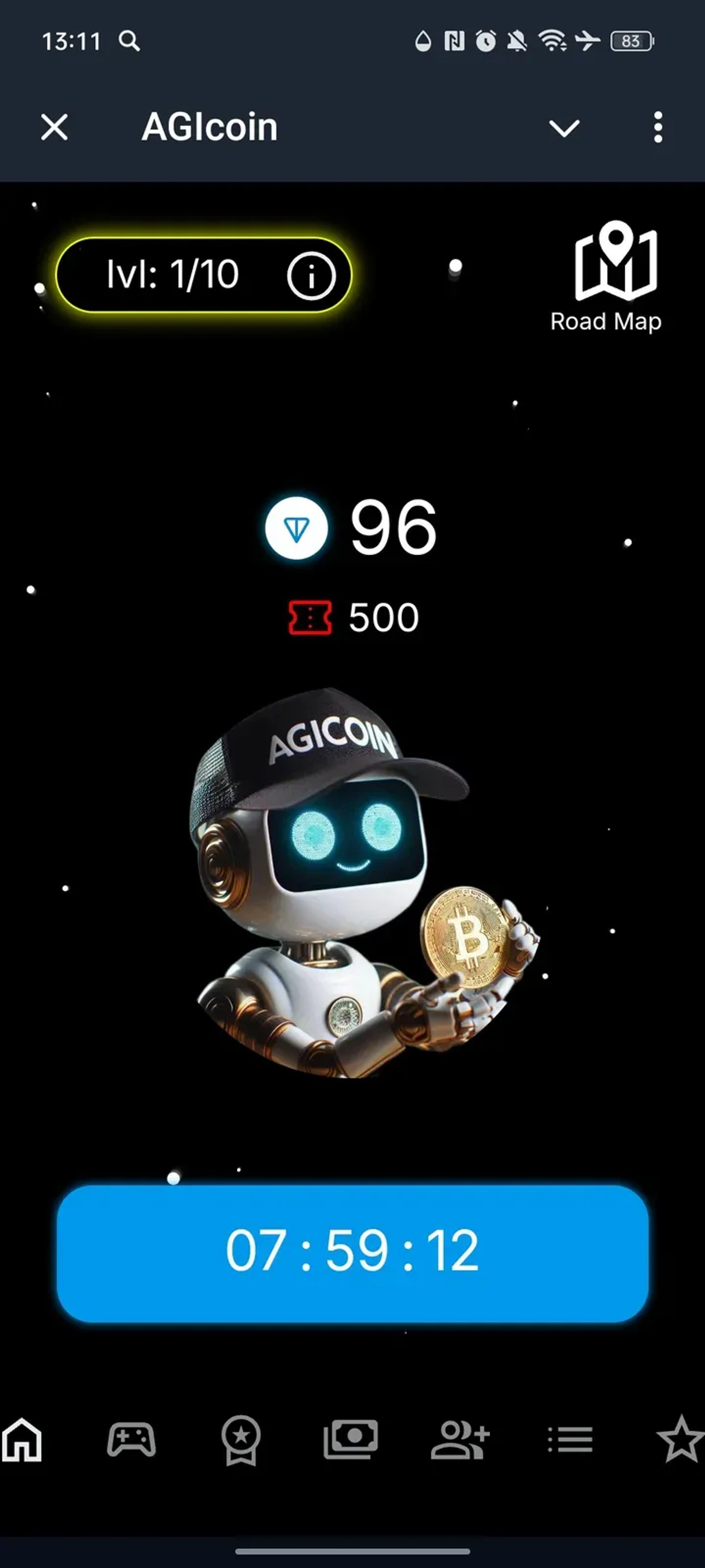 AGIcoin в Телеграм — скриншот 1