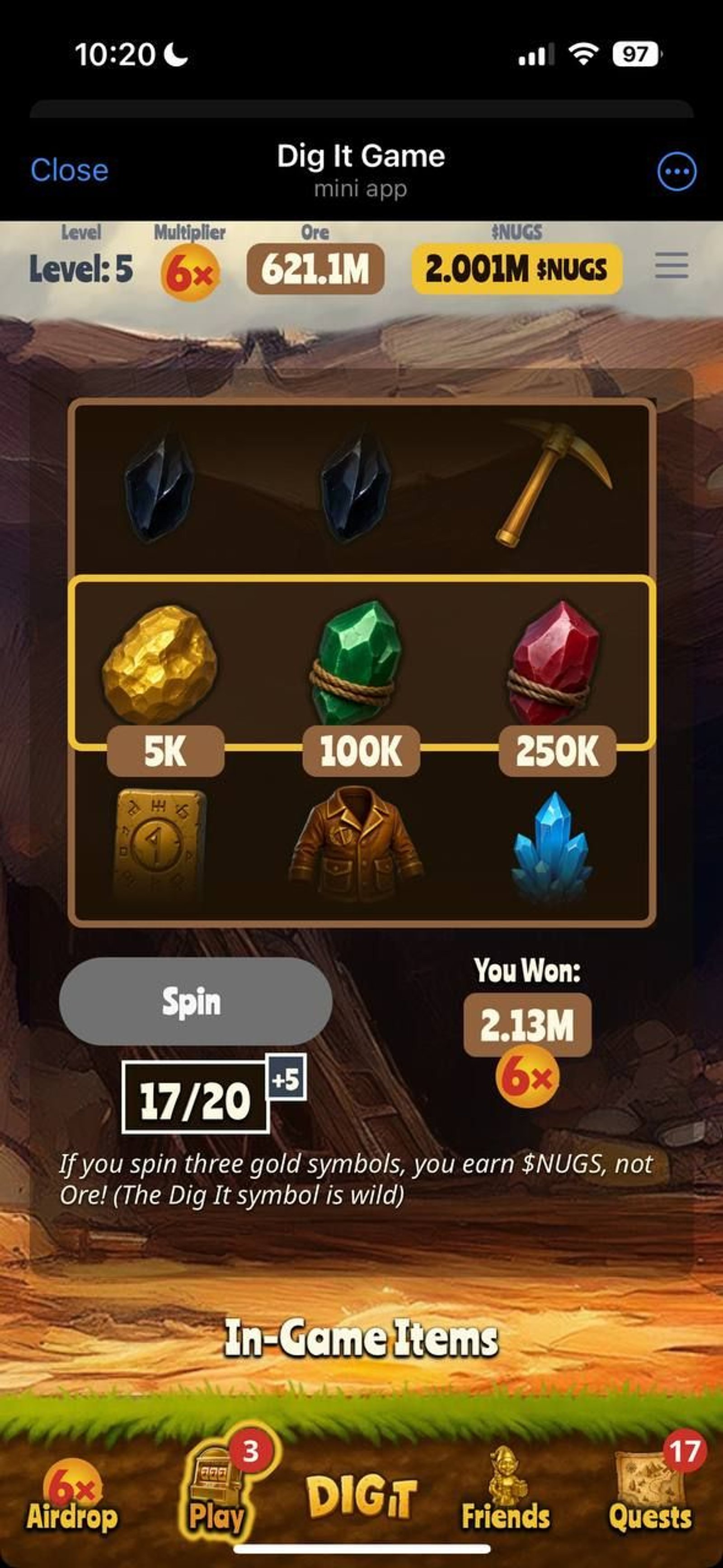 Dig It Game Telegram Screenshot 3