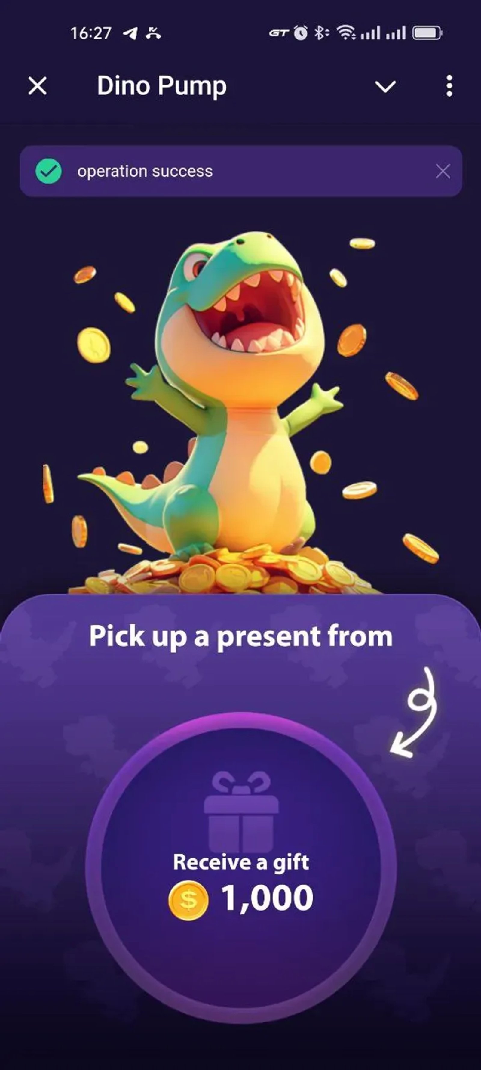Dino Pump в Телеграм — скриншот 3