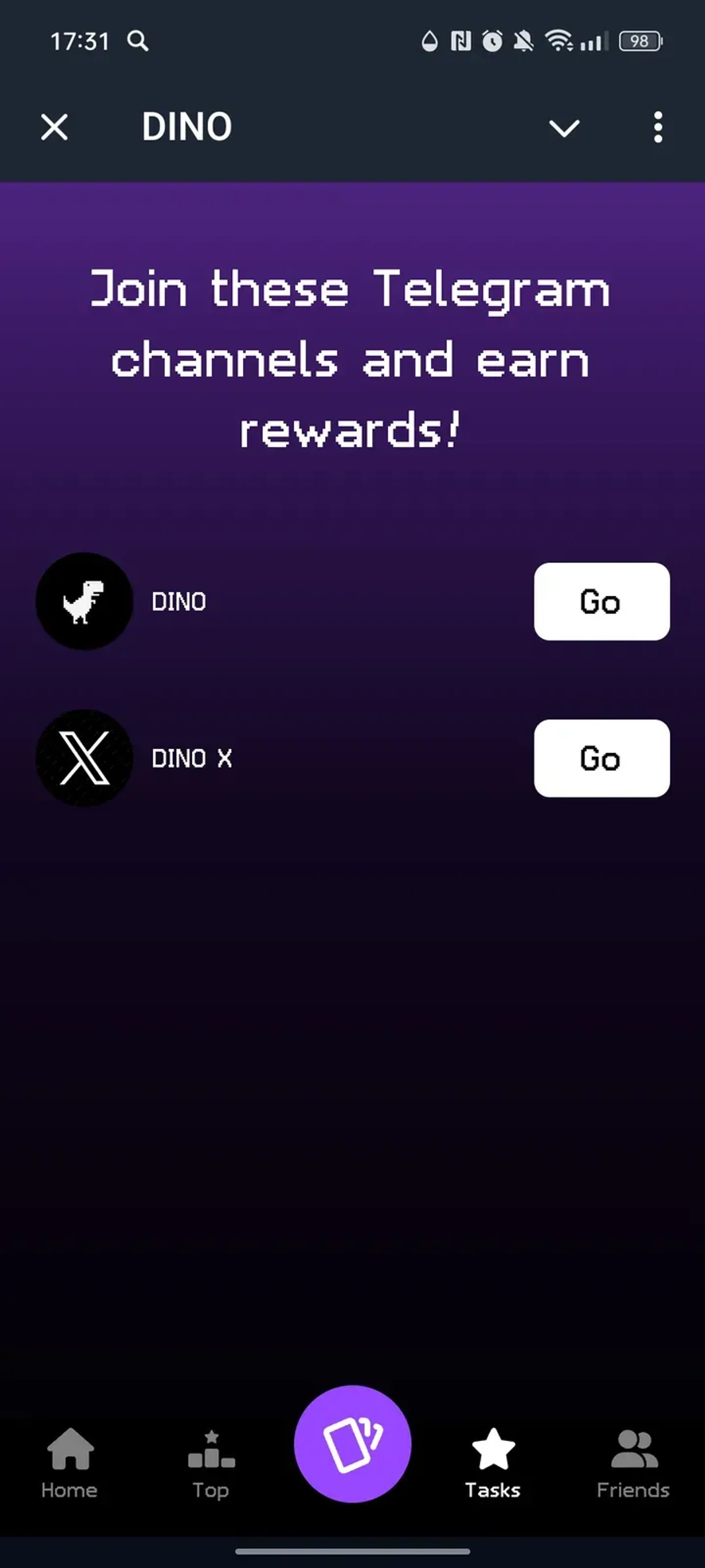 DINO в Телеграм — скриншот 3