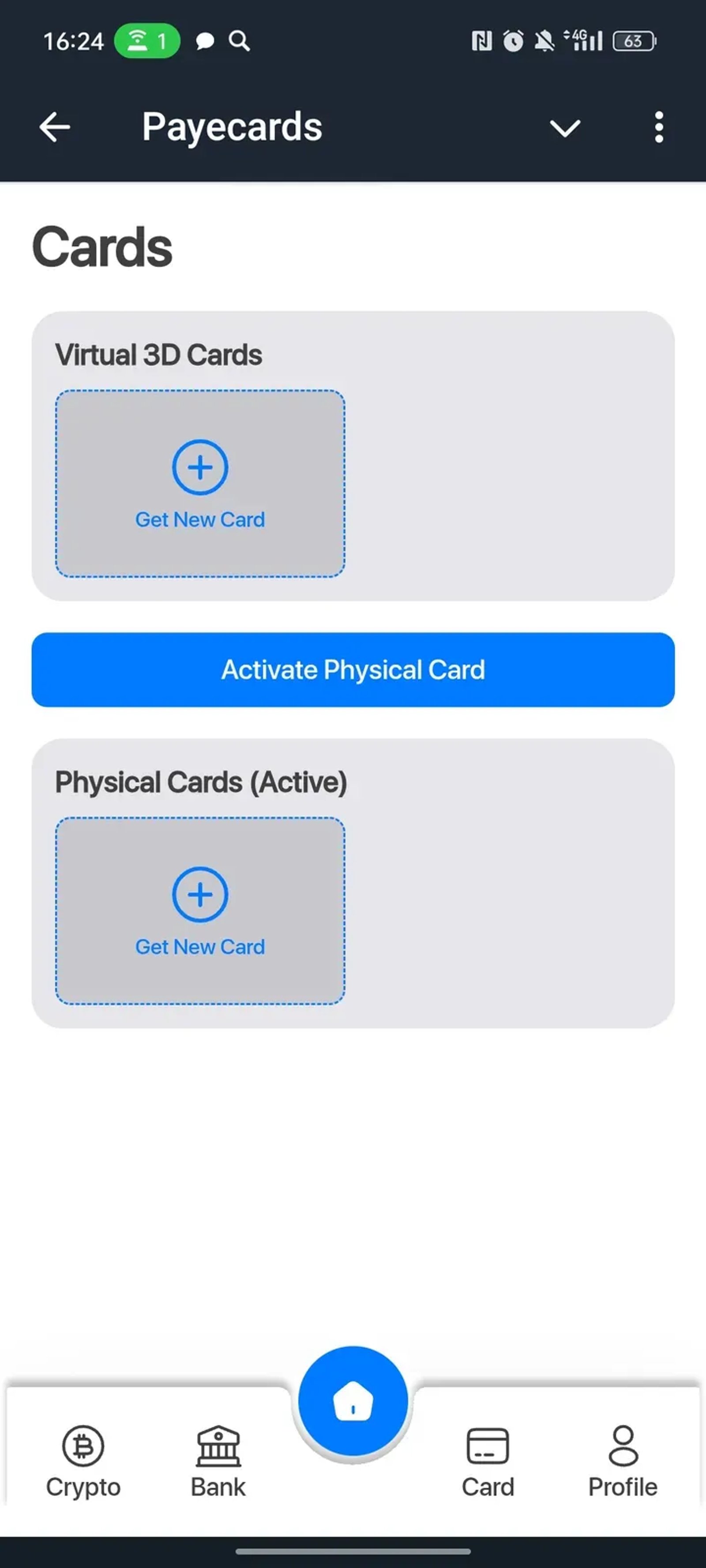 Payecards в Телеграм — скриншот 4