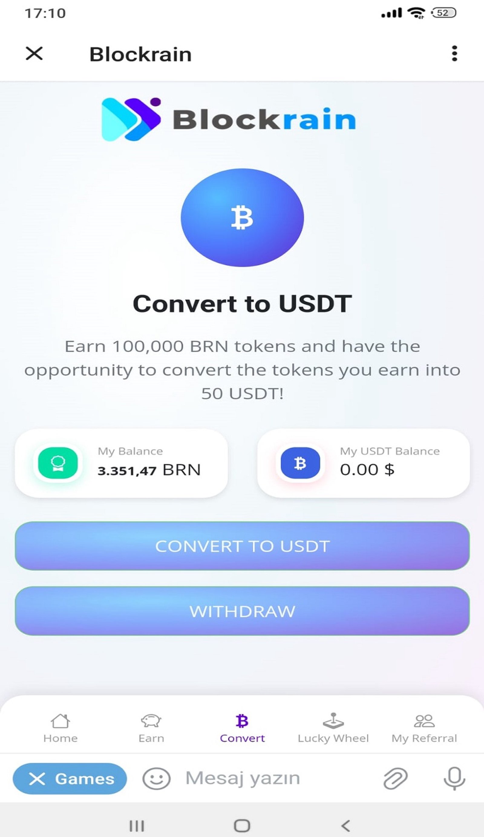 Blockrain в Телеграм — скриншот 3