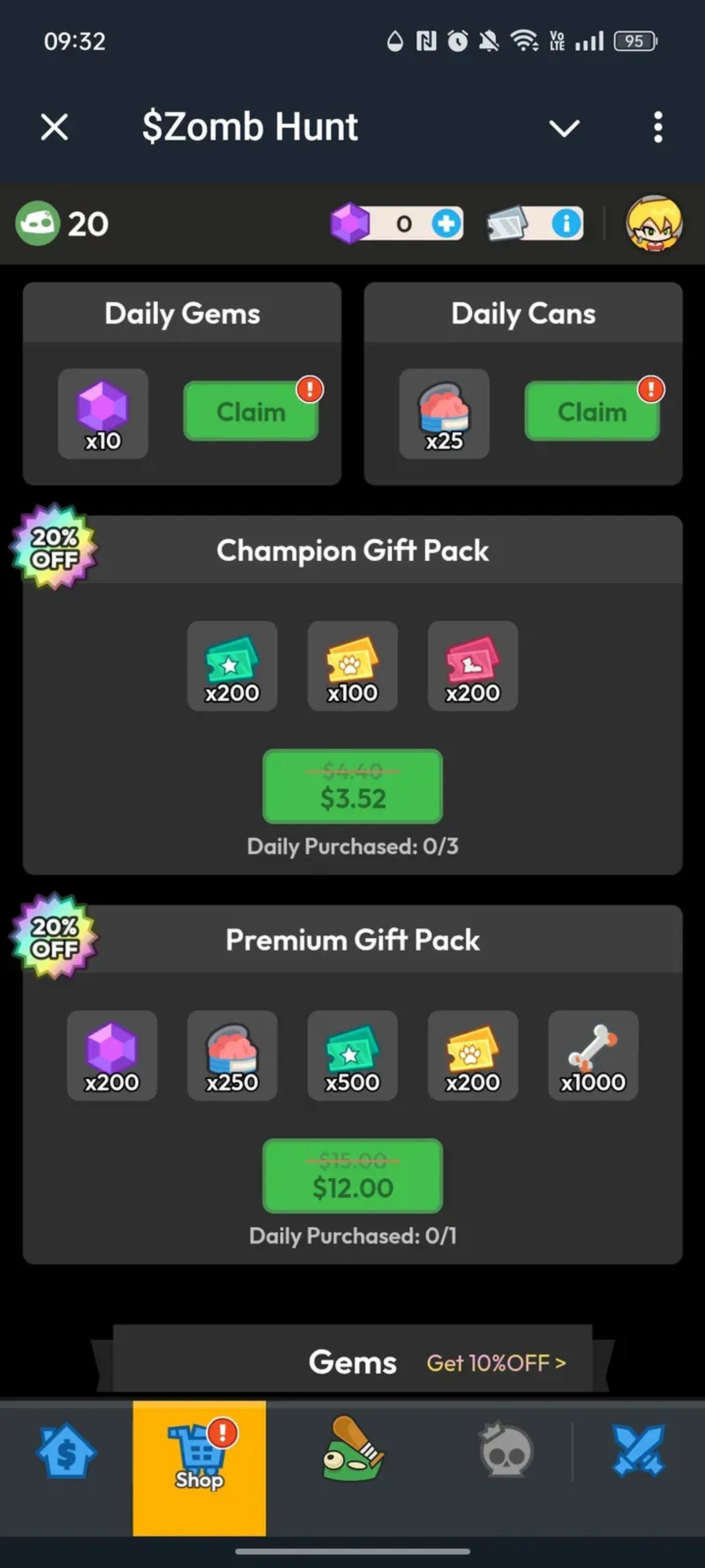 $Zomb Hunt Telegram Screenshot 2