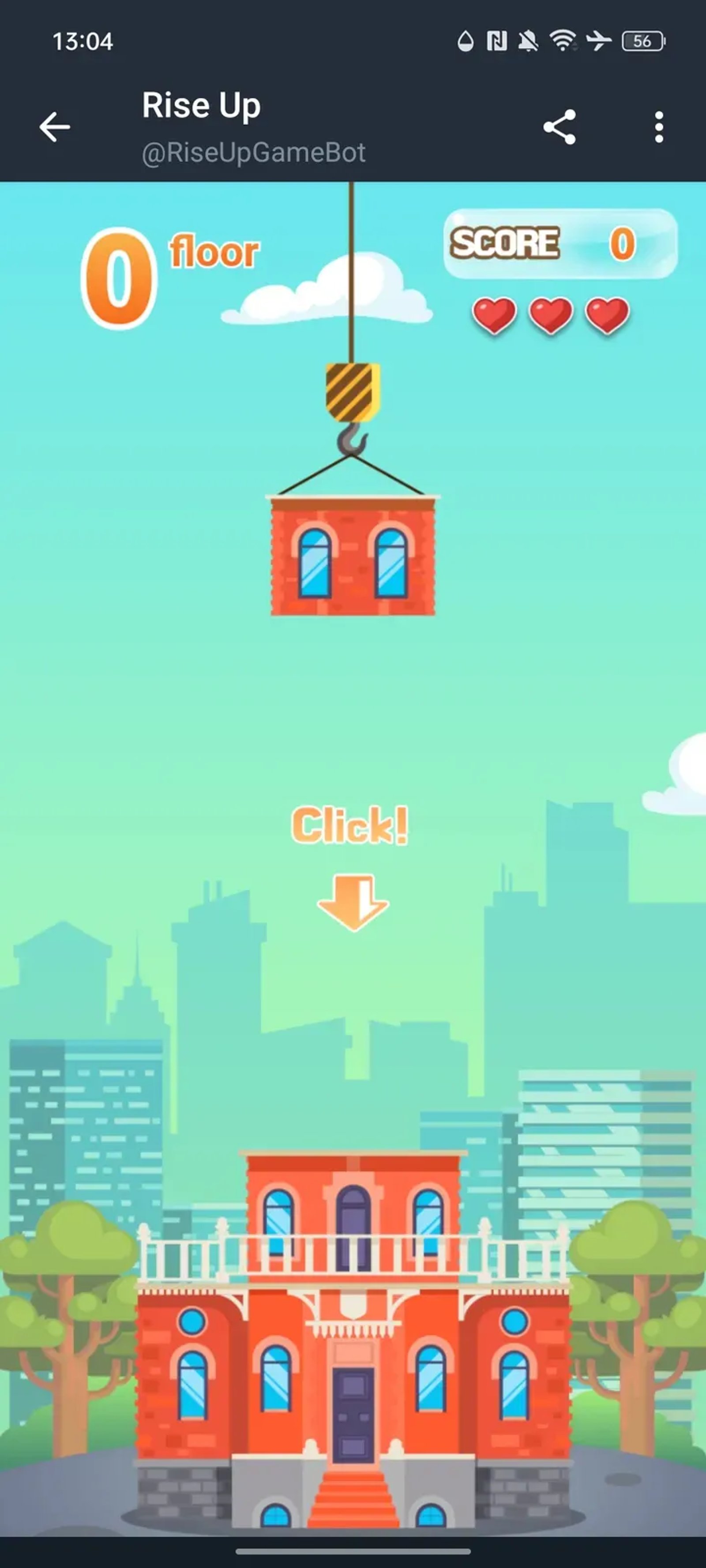 Rise Up Game в Телеграм — скриншот 2