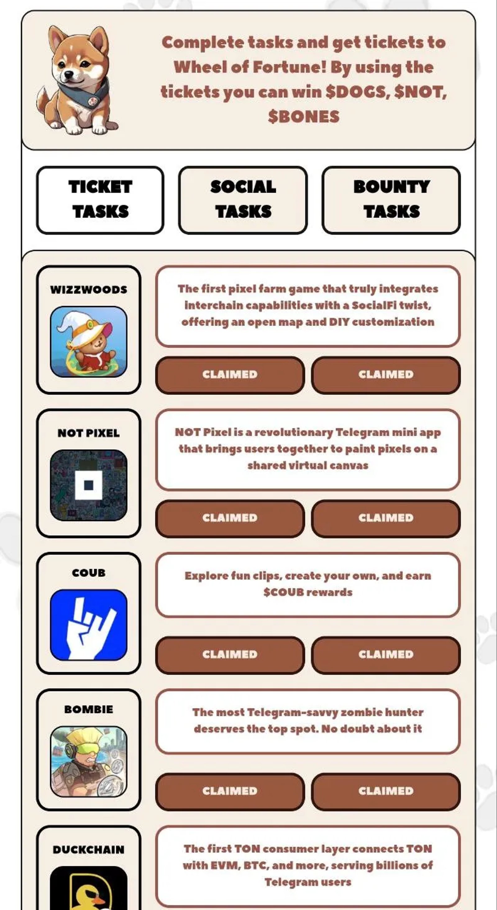 Not Shiba в Телеграм — скриншот 6