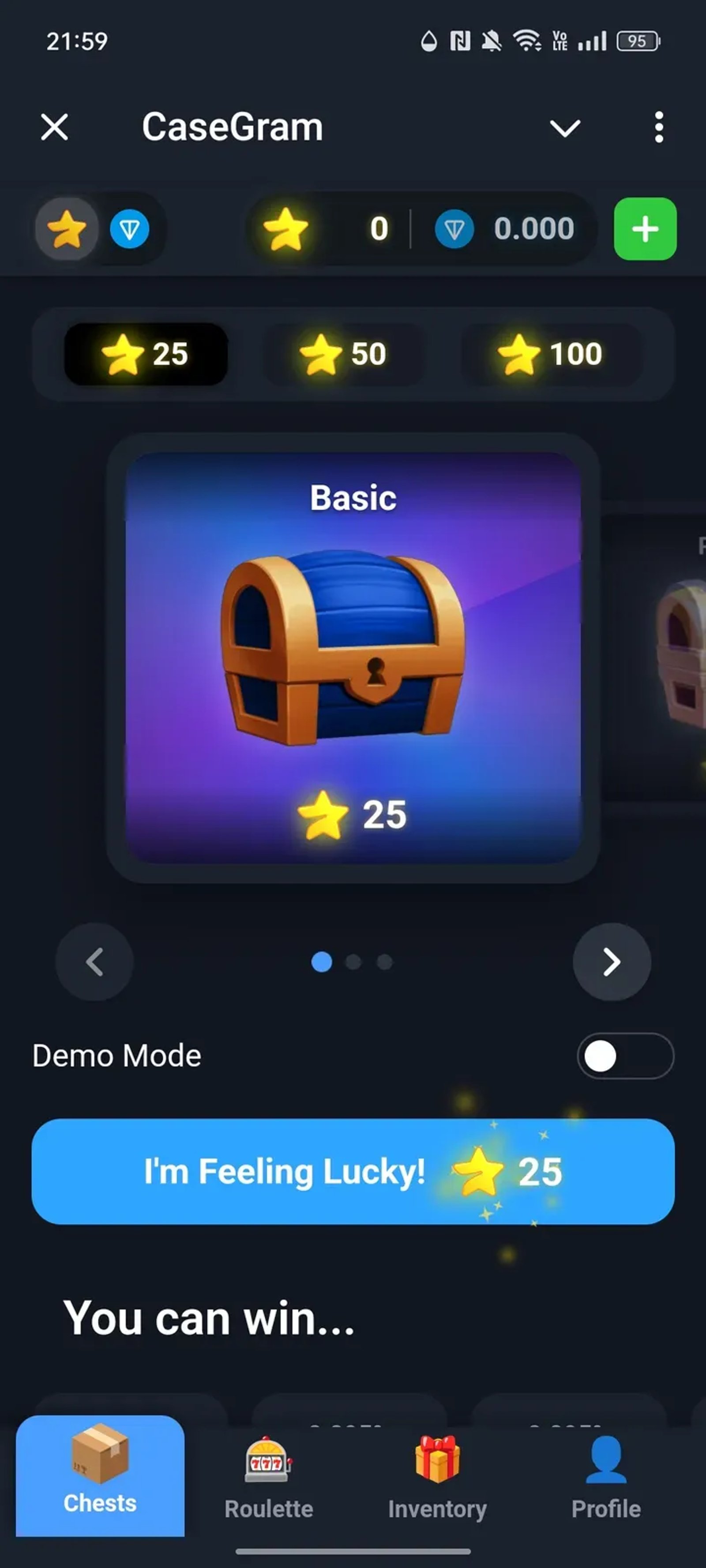 CaseGram в Телеграм — скриншот 3