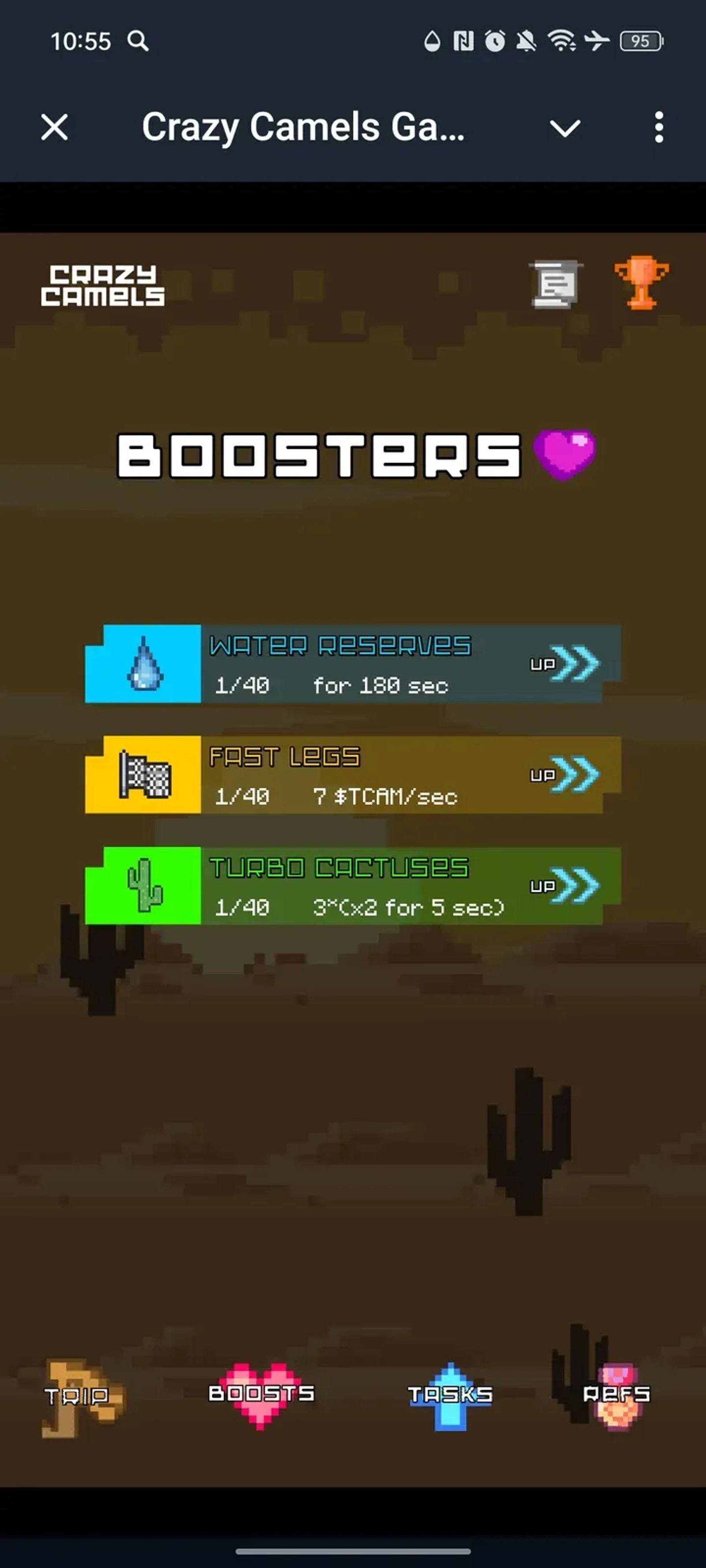 Crazy Camels Game Telegram Screenshot 2