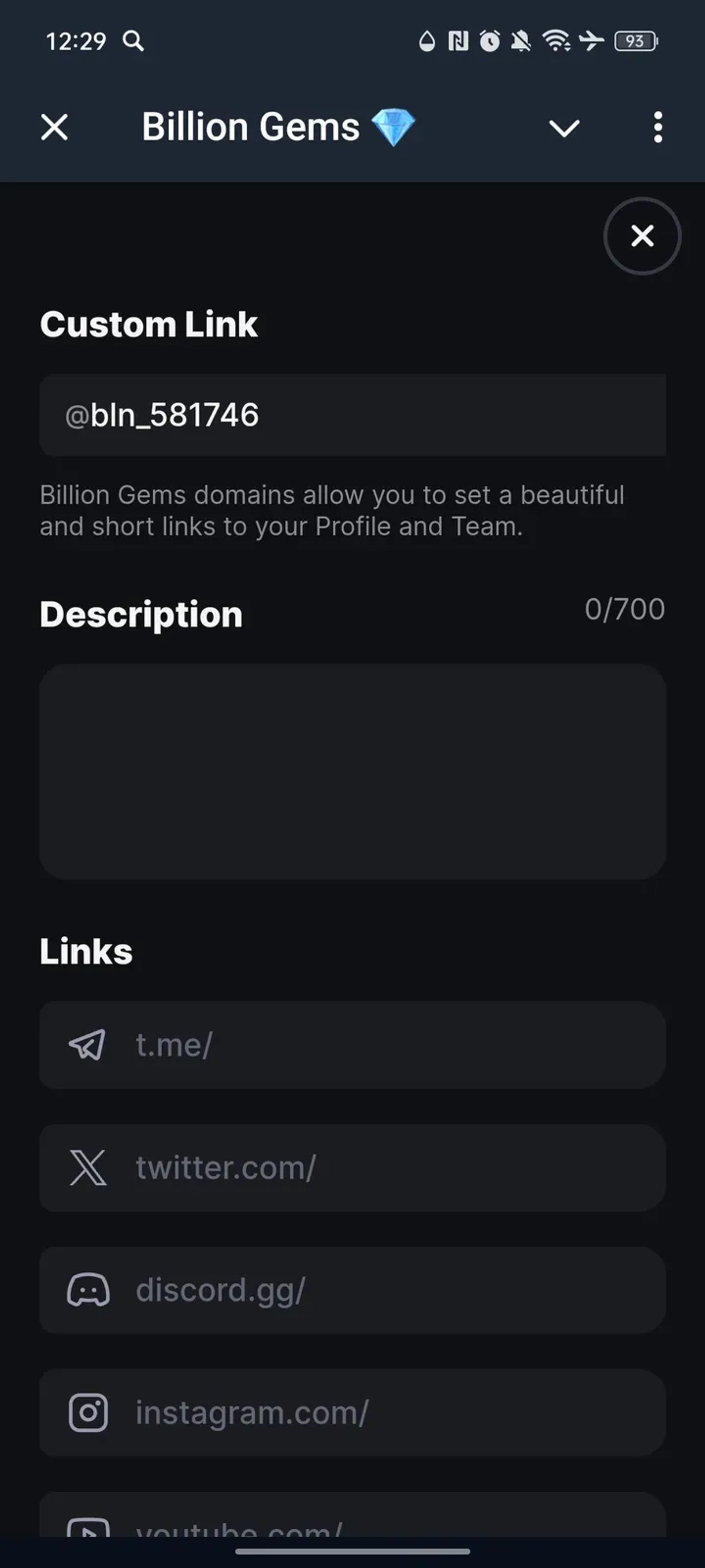Billion в Телеграм — скриншот 2