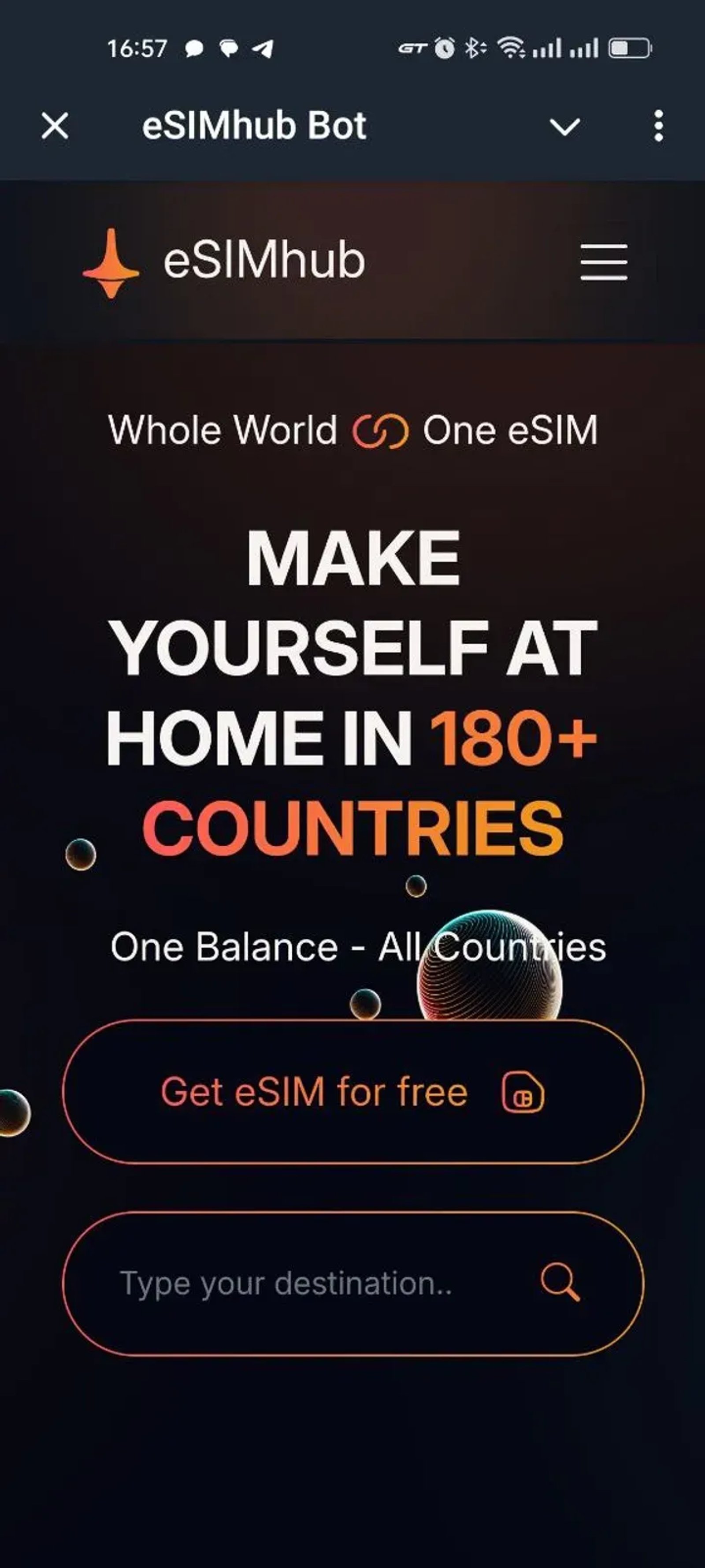 eSIMhub Bot в Телеграм — скриншот 5