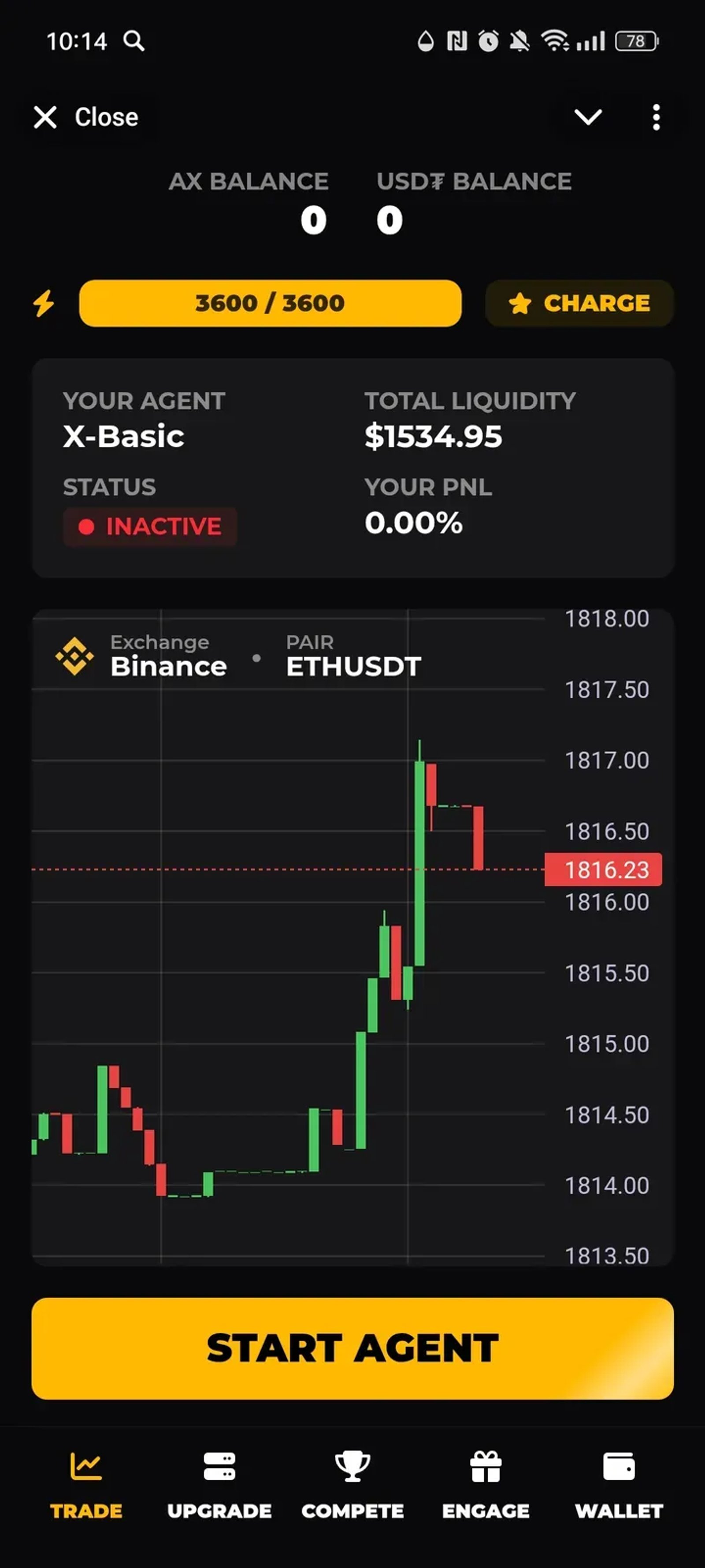 Agent X в Телеграм — скриншот 1