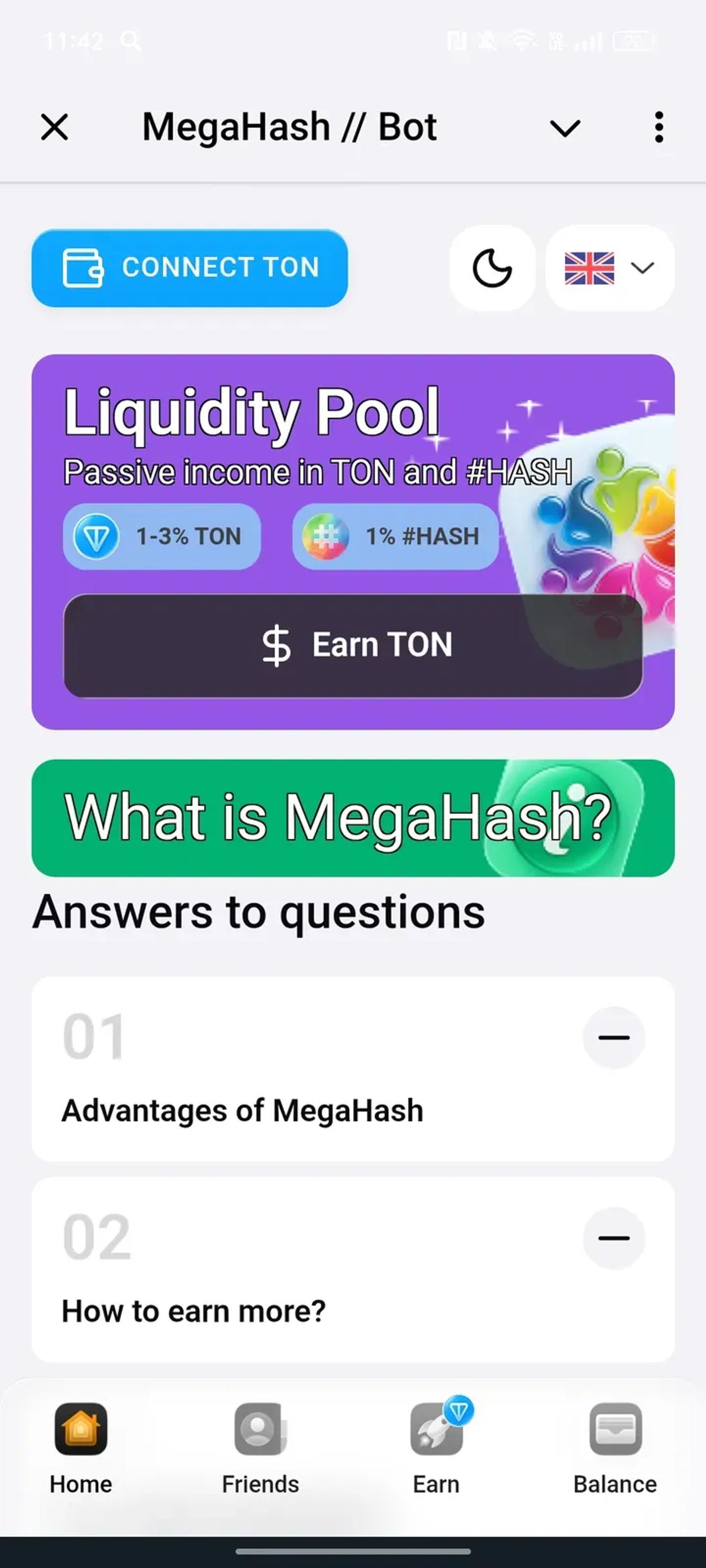MegaHash // Bot в Телеграм — скриншот 1