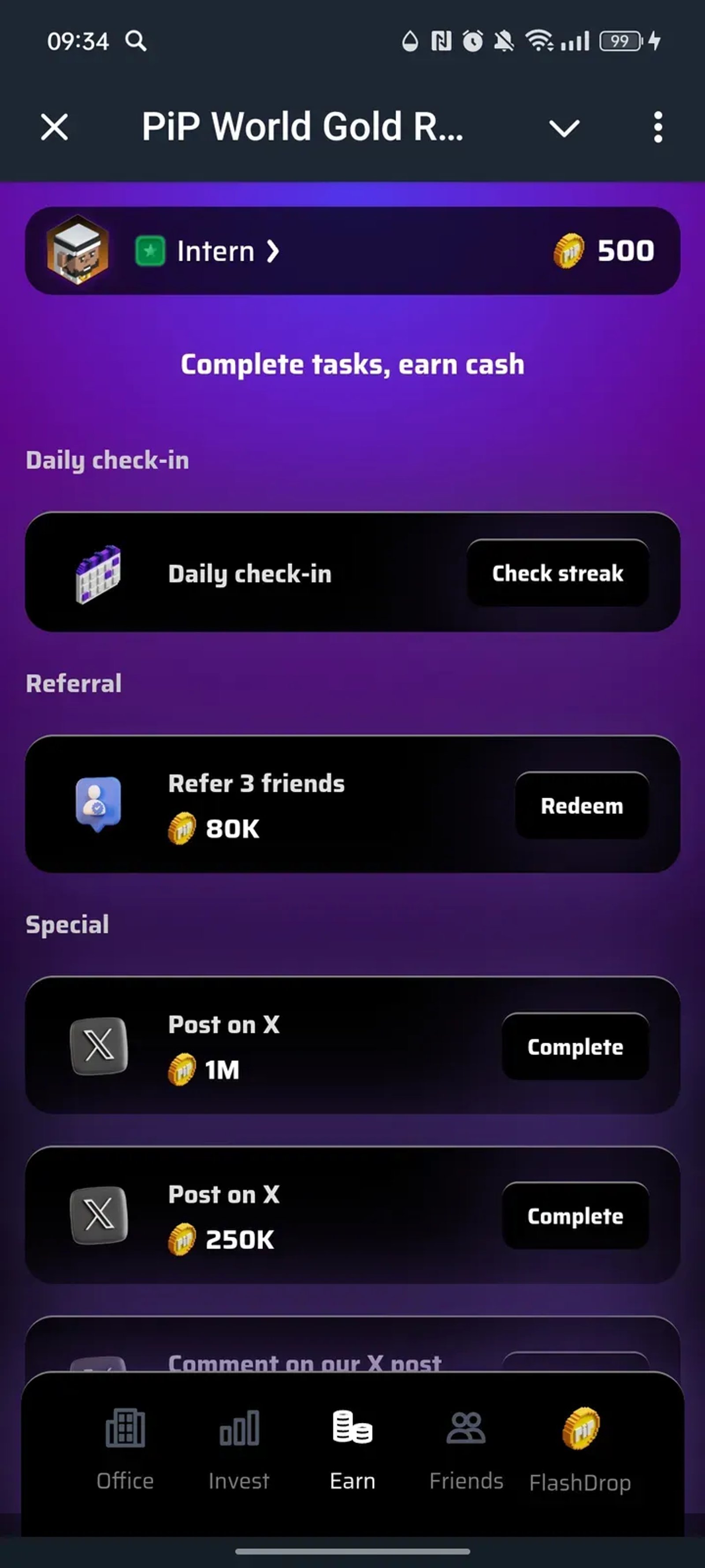 PiP World Gold Rush Telegram Screenshot 3