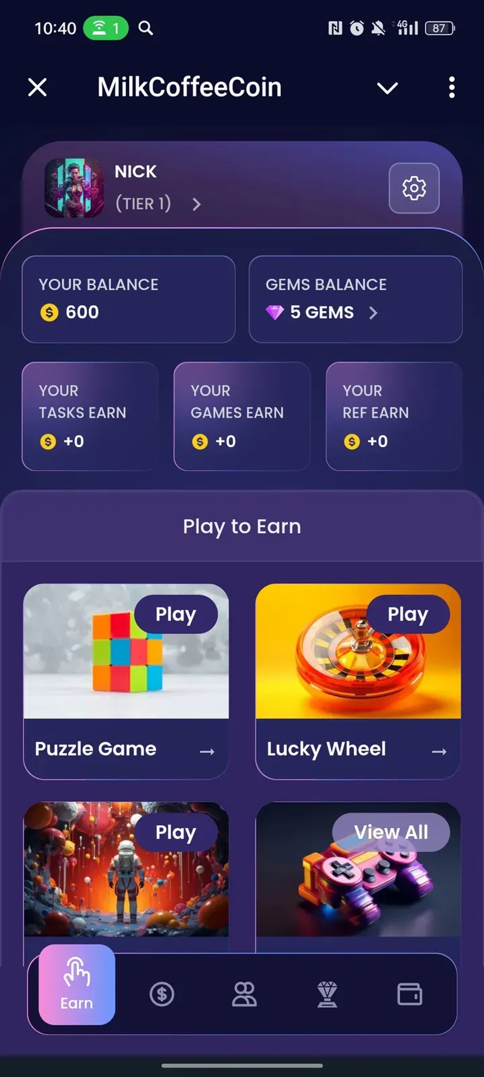MilkCoffeeCoin в Телеграм — скриншот 1