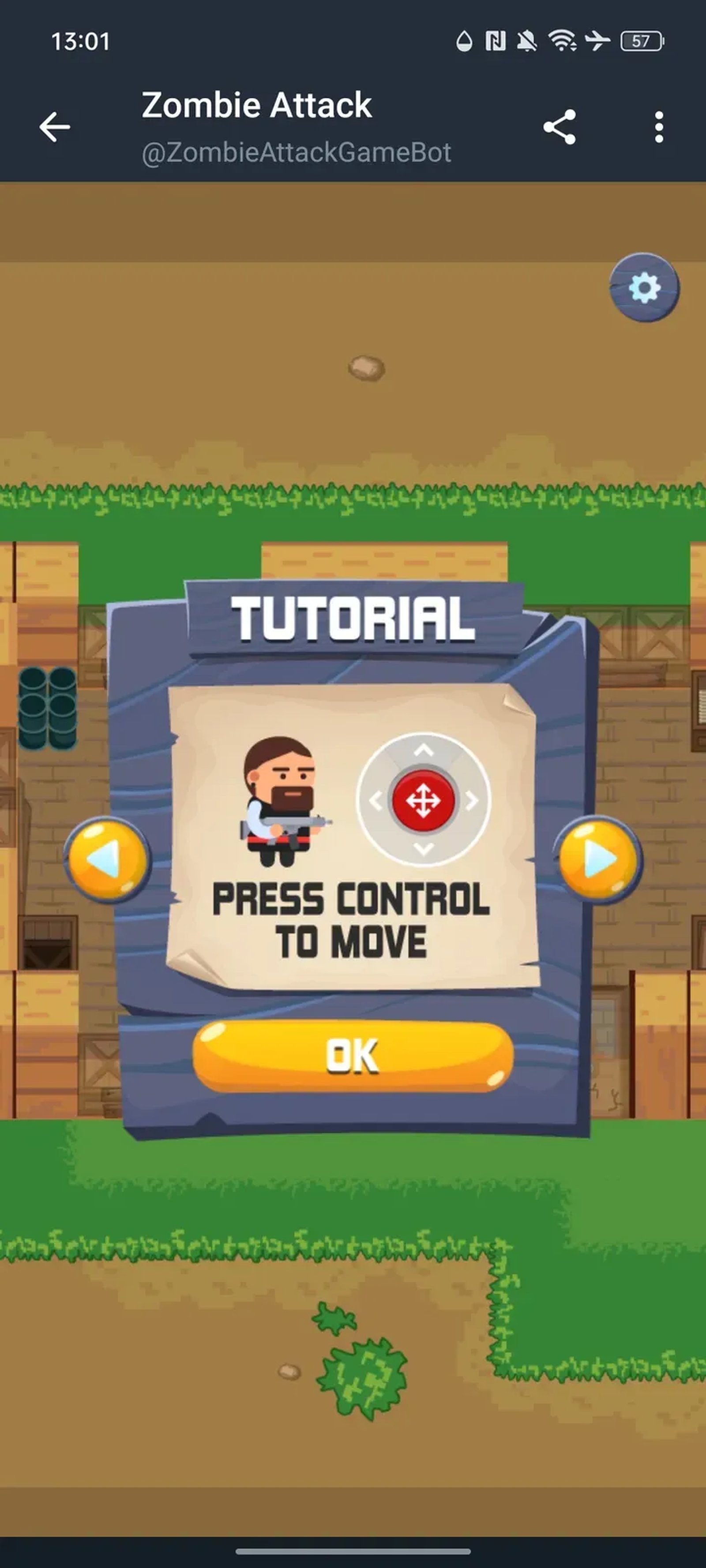 Zombie Attack Game в Телеграм — скриншот 2