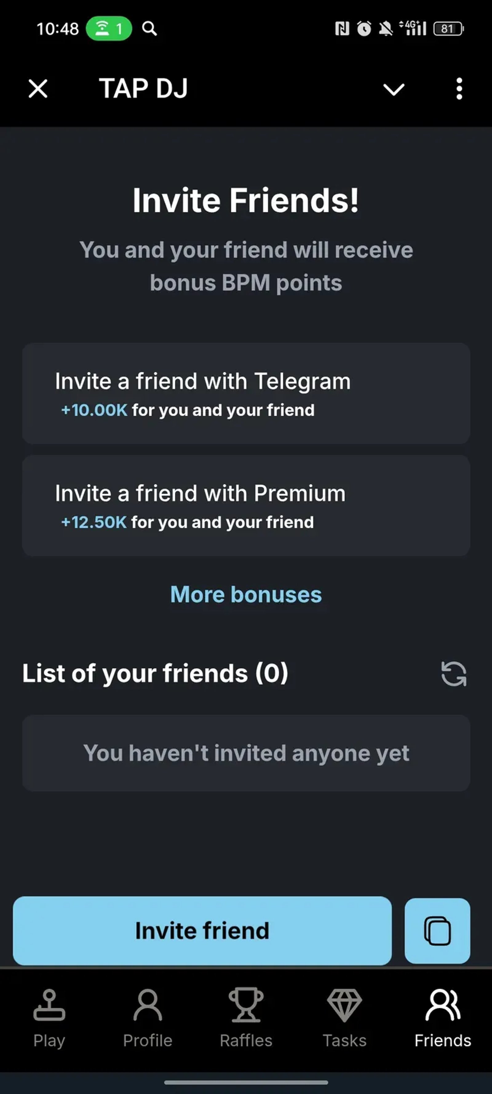 TAP DJ Telegram Screenshot 4