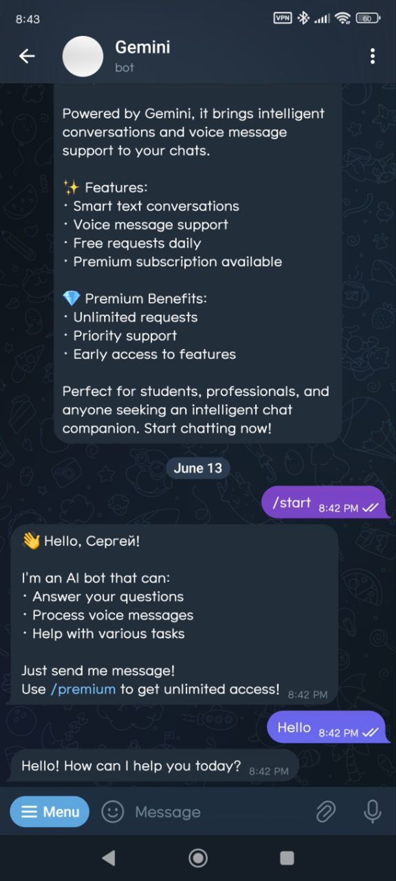 Gemini Telegram Screenshot 2