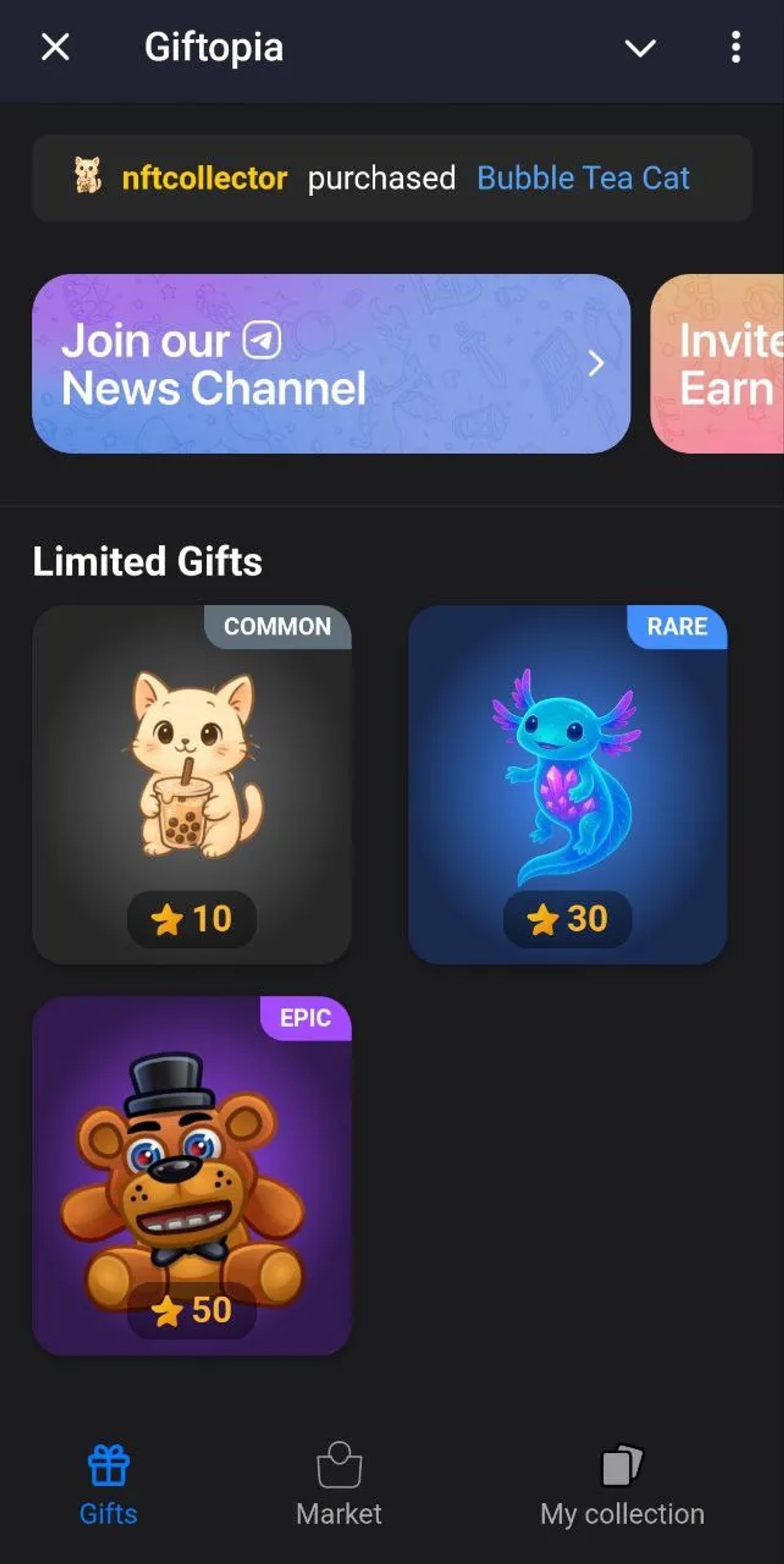 Giftopia Telegram Screenshot 1