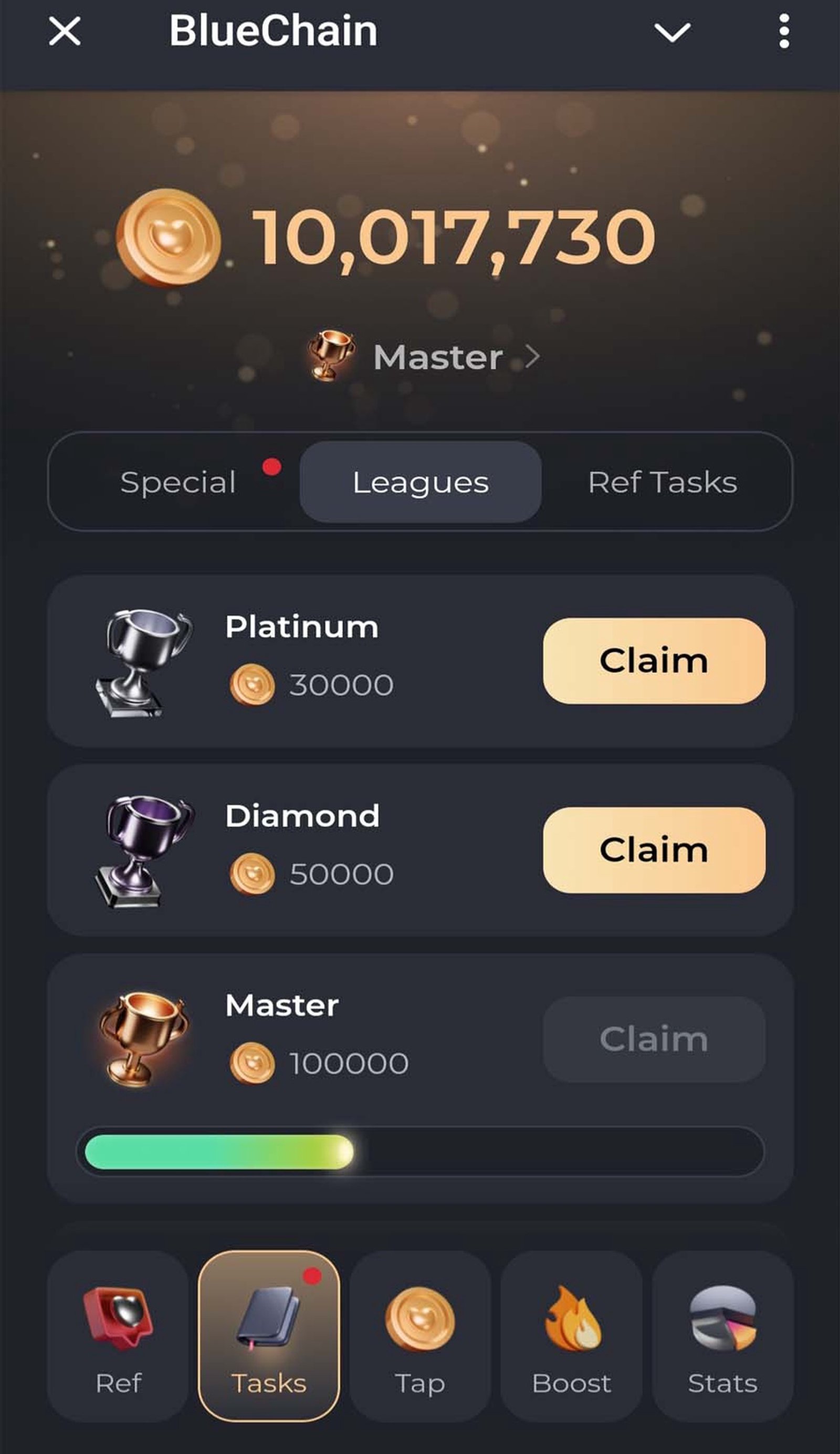 BlueChain в Телеграм — скриншот 2