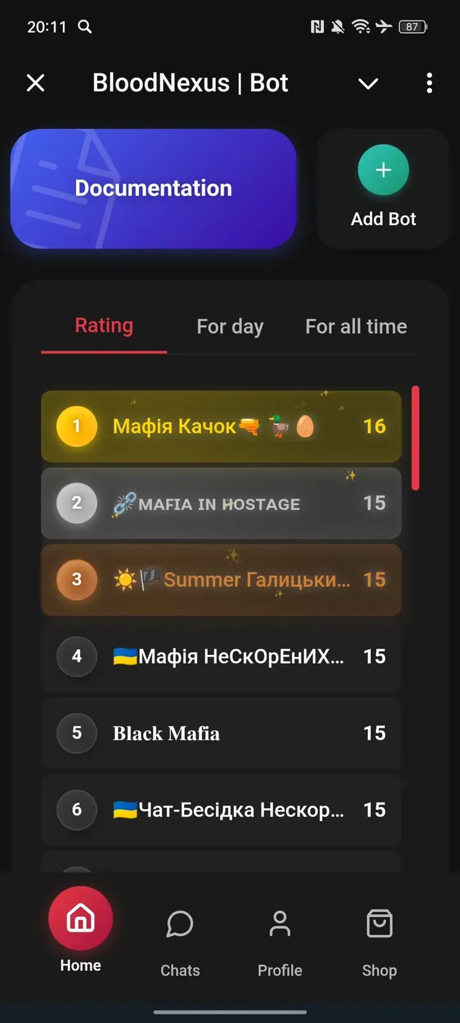 BloodNexus | Bot Telegram Screenshot 1