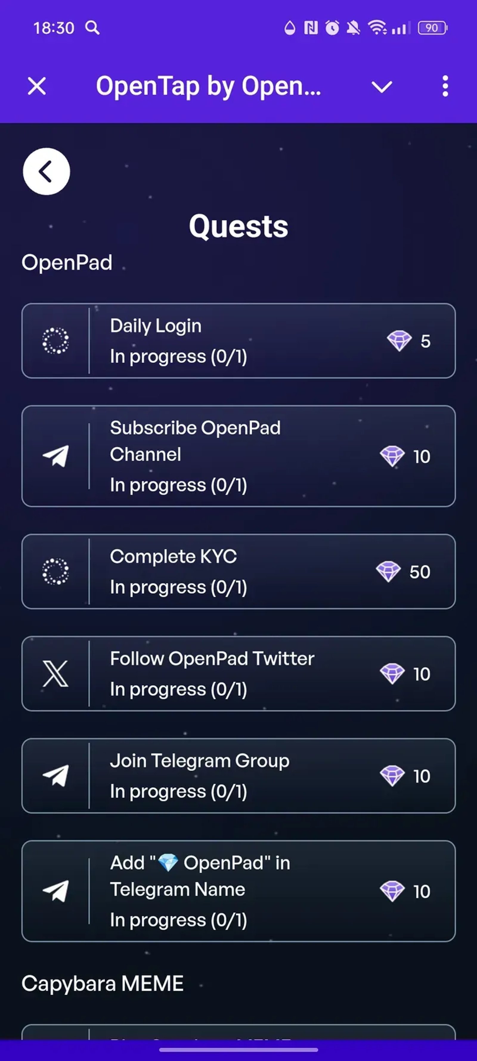 OpenTap by Openpad в Телеграм — скриншот 4