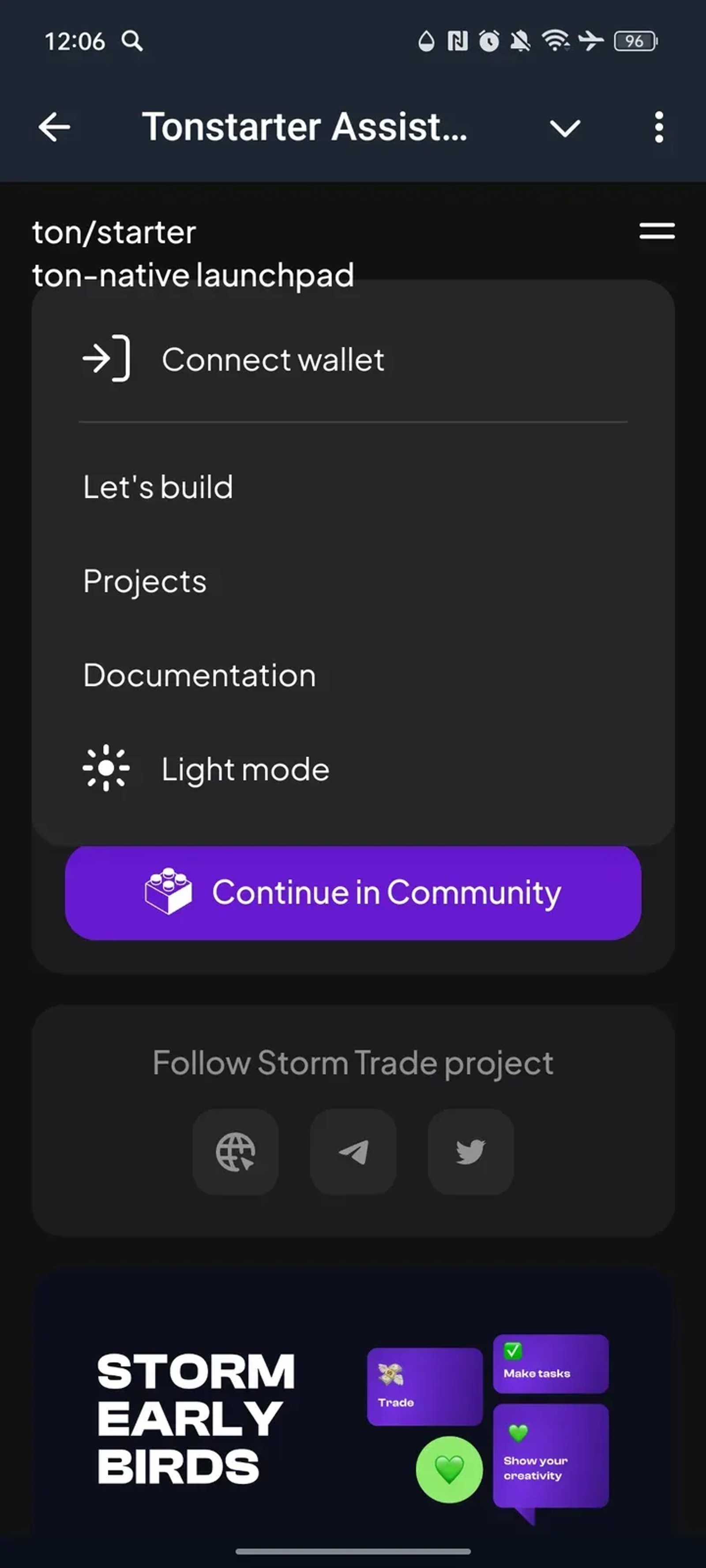 Tonstarter Assistant в Телеграм — скриншот 2