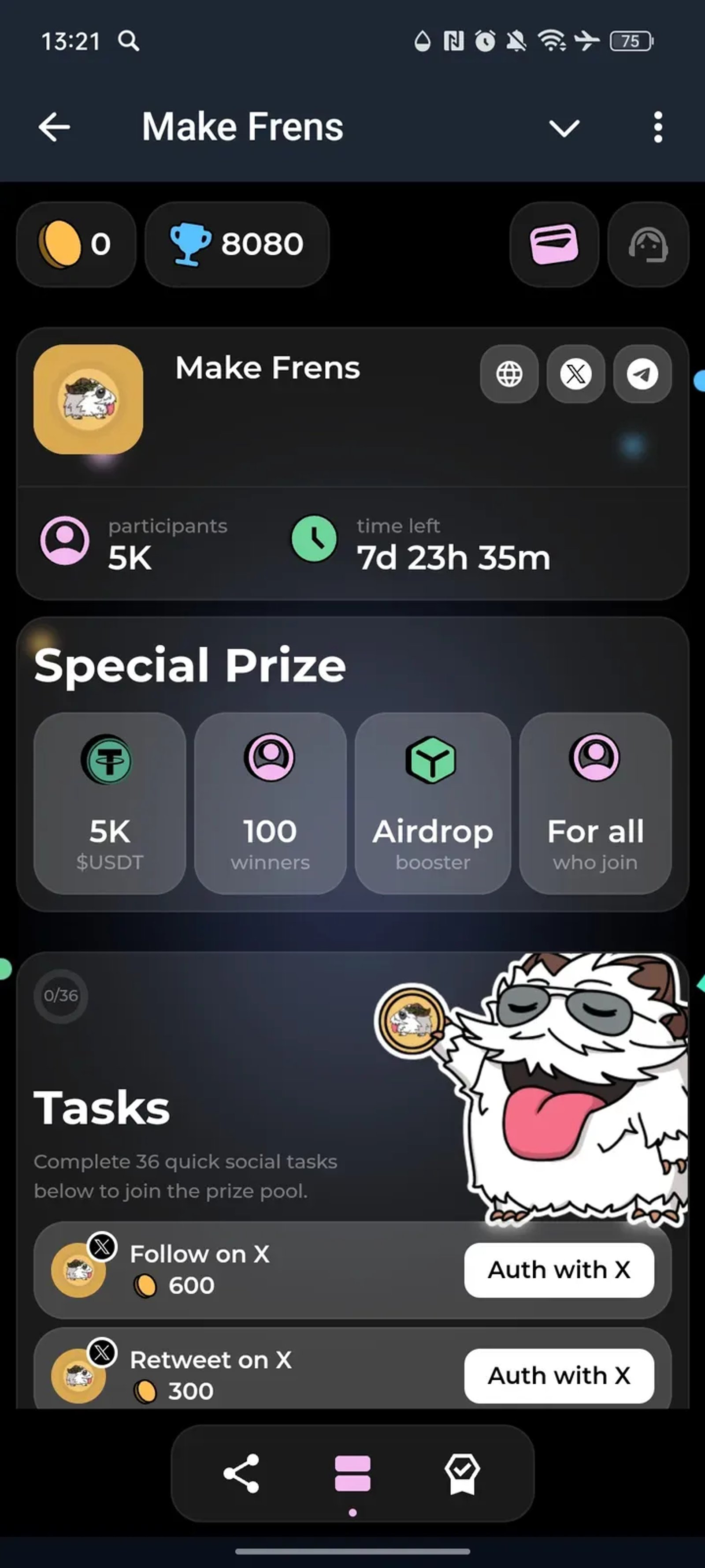 Make Frens в Телеграм — скриншот 1