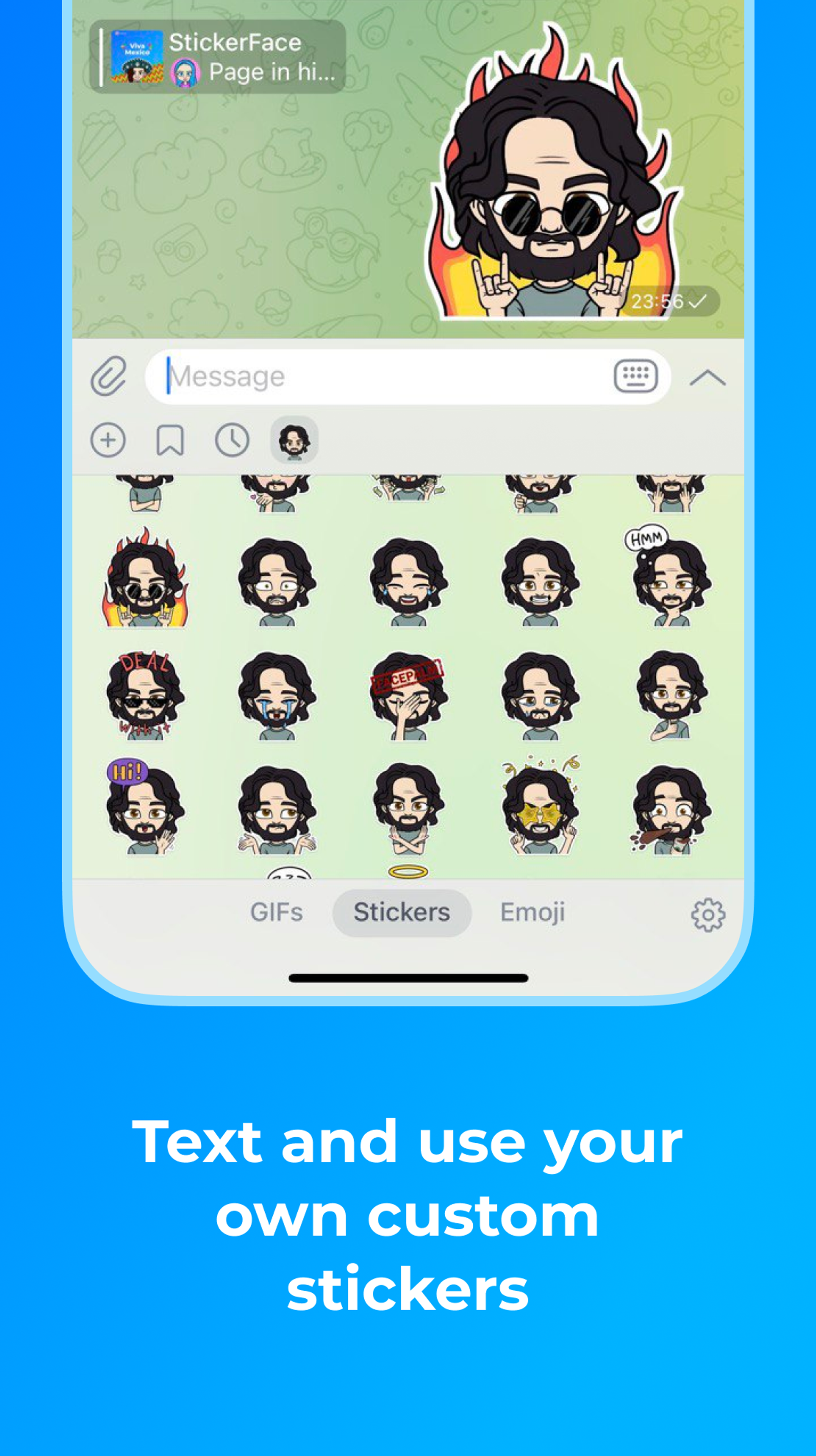 StickerFace Chat в Телеграм — скриншот 2