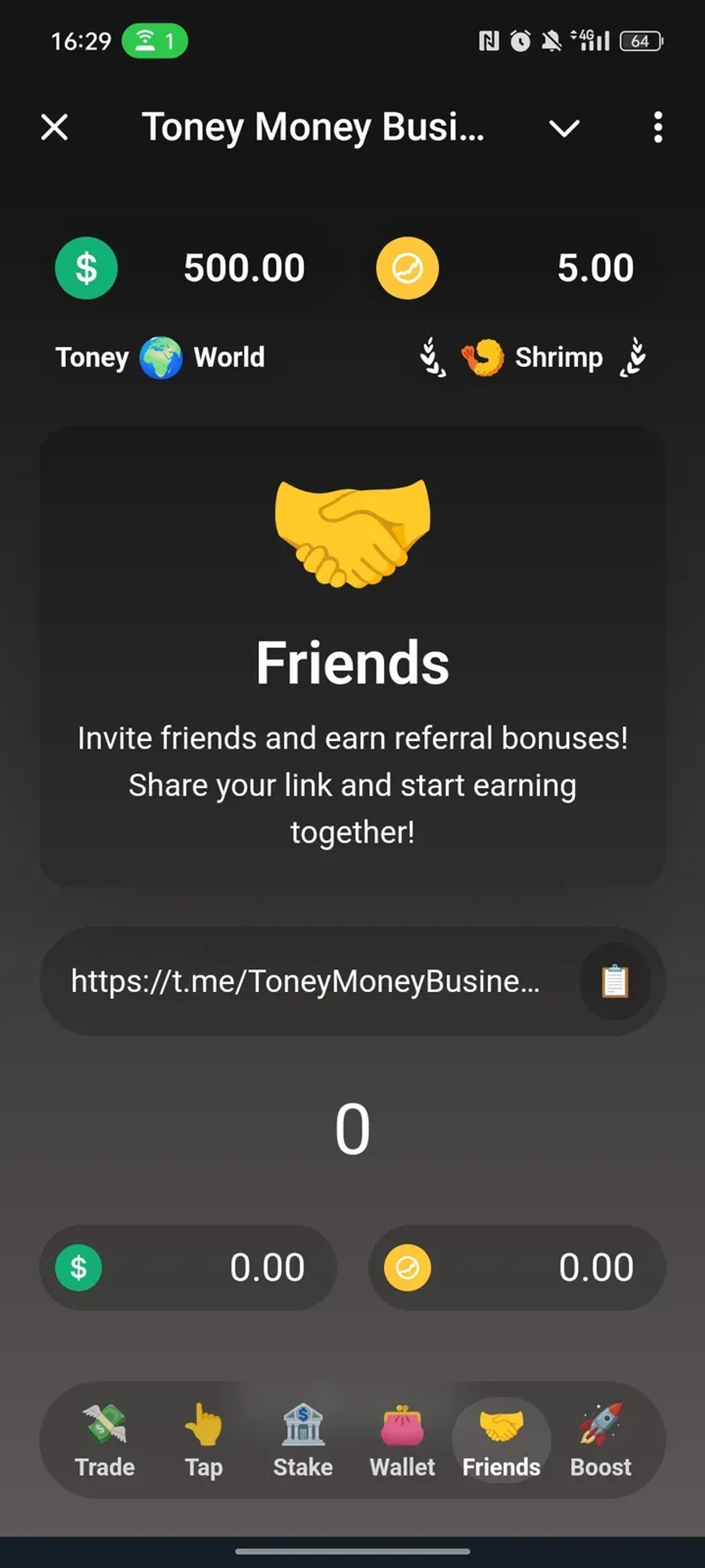 Toney Money Business в Телеграм — скриншот 5