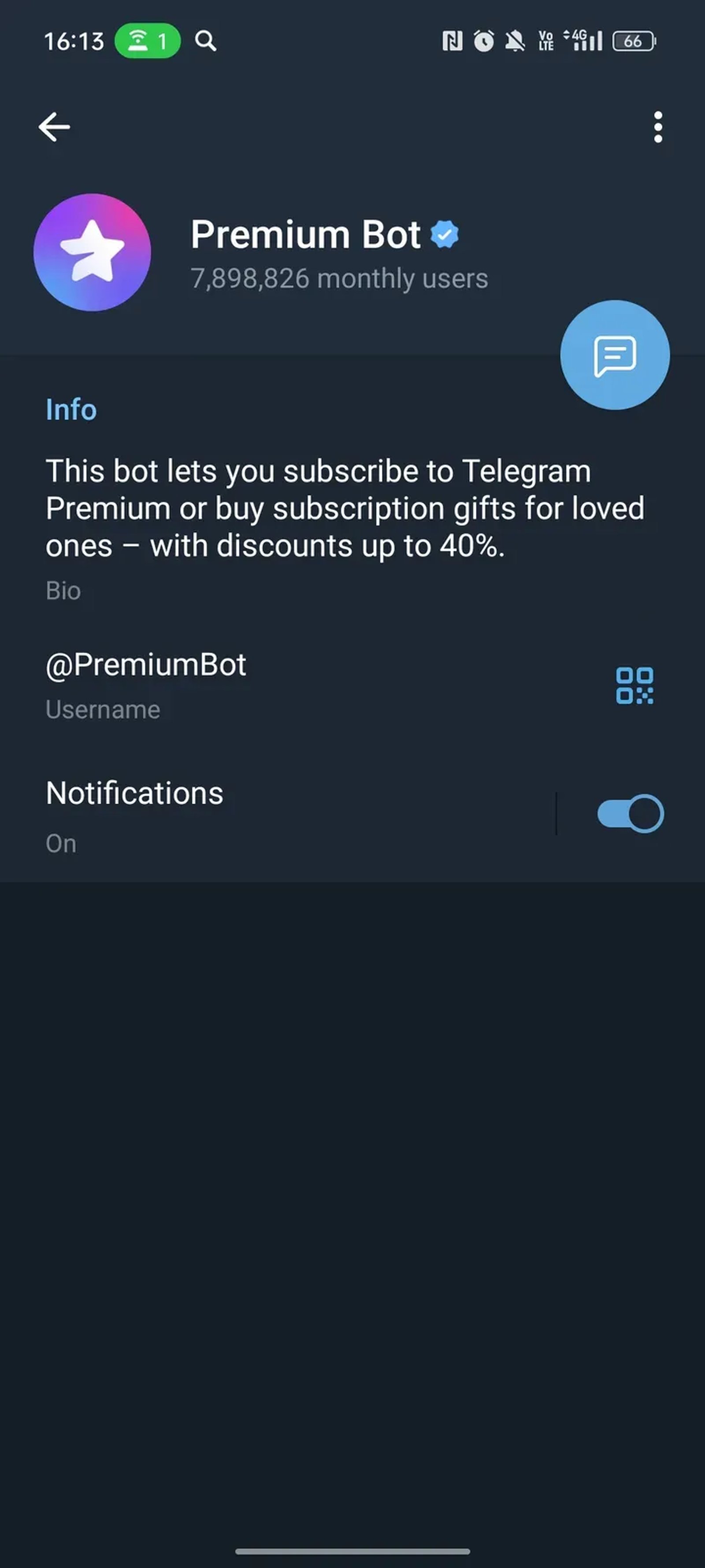 Premium Bot в Телеграм — скриншот 3