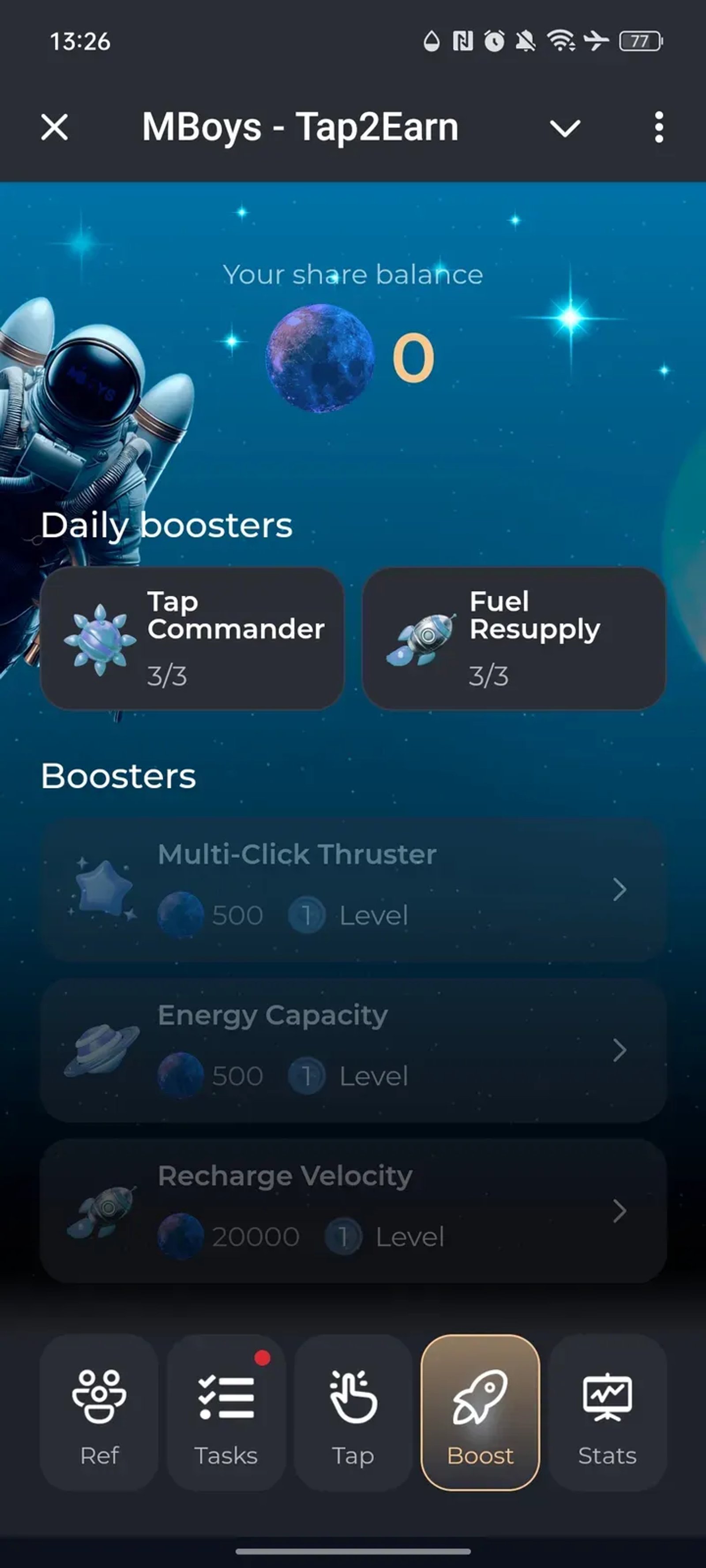 MBoys - Tap2Earn в Телеграм — скриншот 4