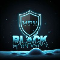 Black VPN Logo Telegram