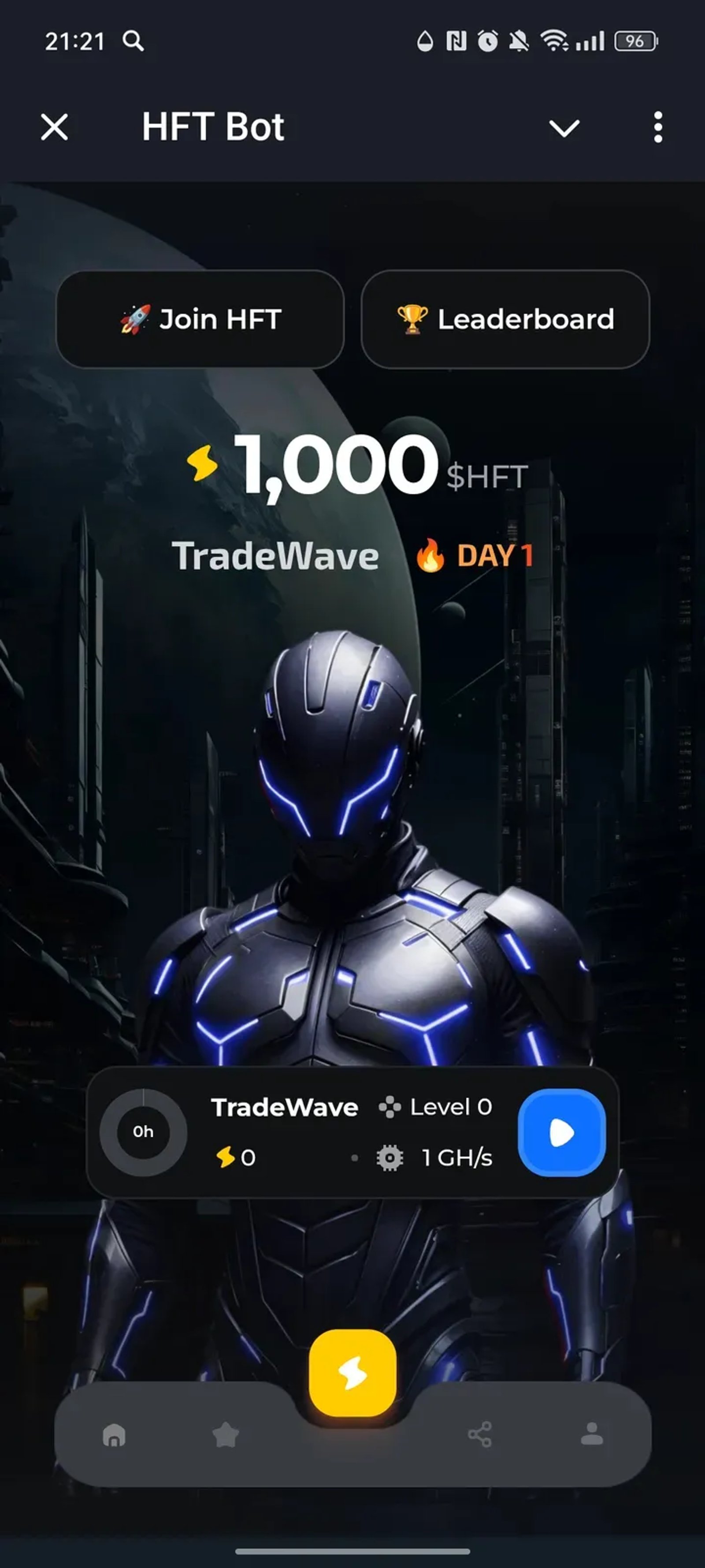 HFT Bot в Телеграм — скриншот 1