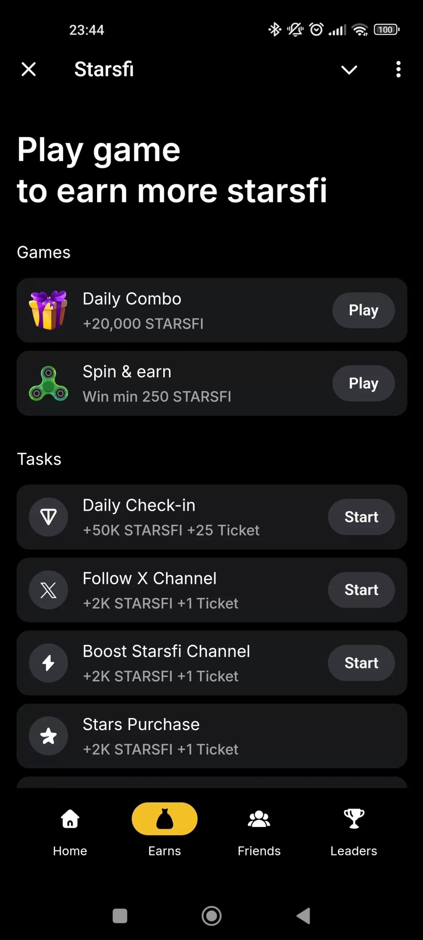 Starsfi Игры