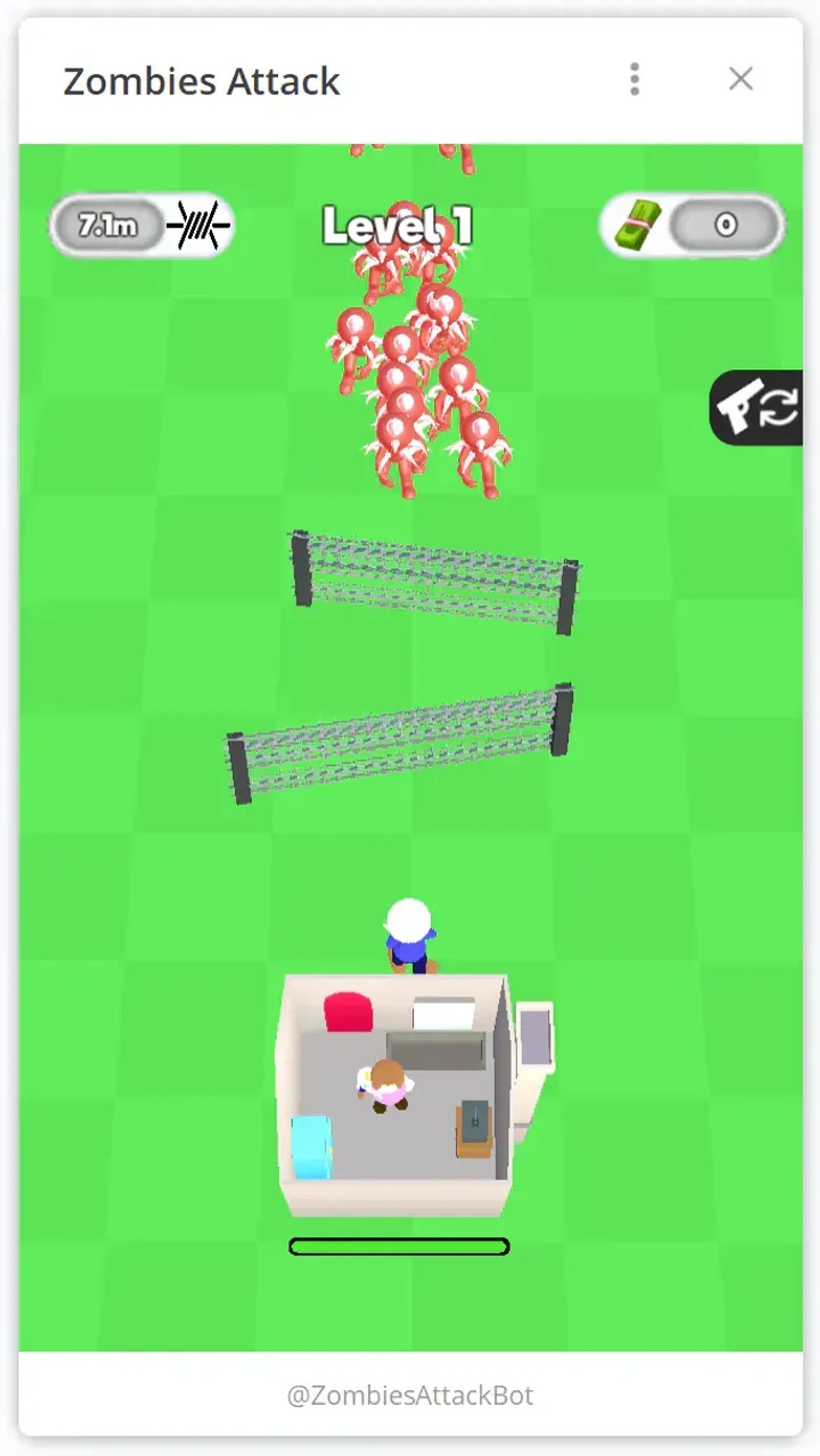 Zombies Attack в Телеграм — скриншот 1