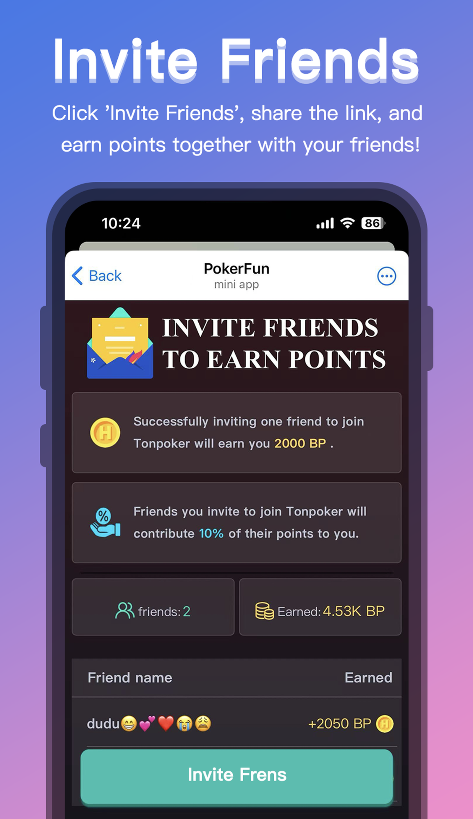 PokerFun в Телеграм — скриншот 4