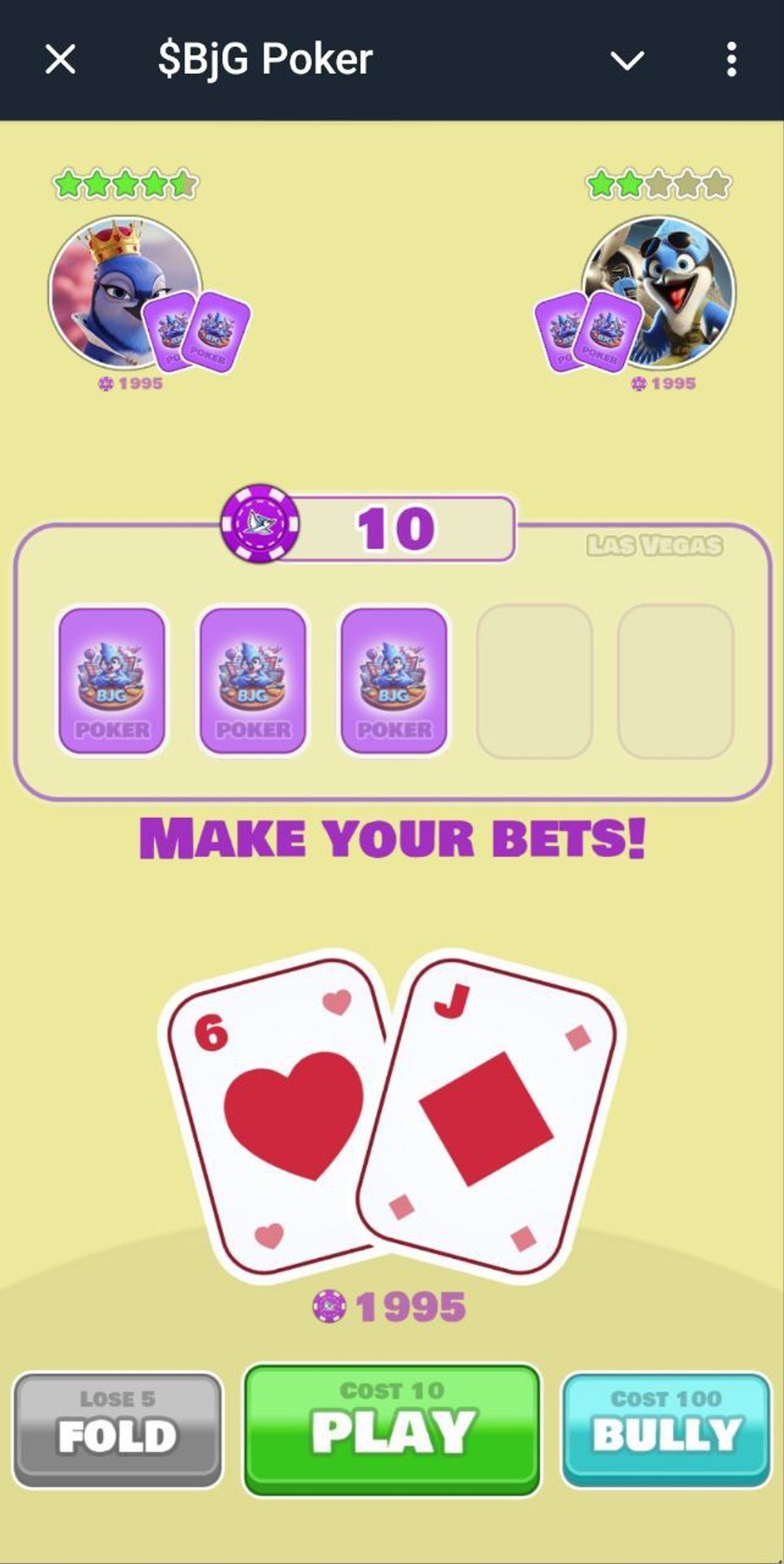 $BjG Poker в Telegram — скриншот 3