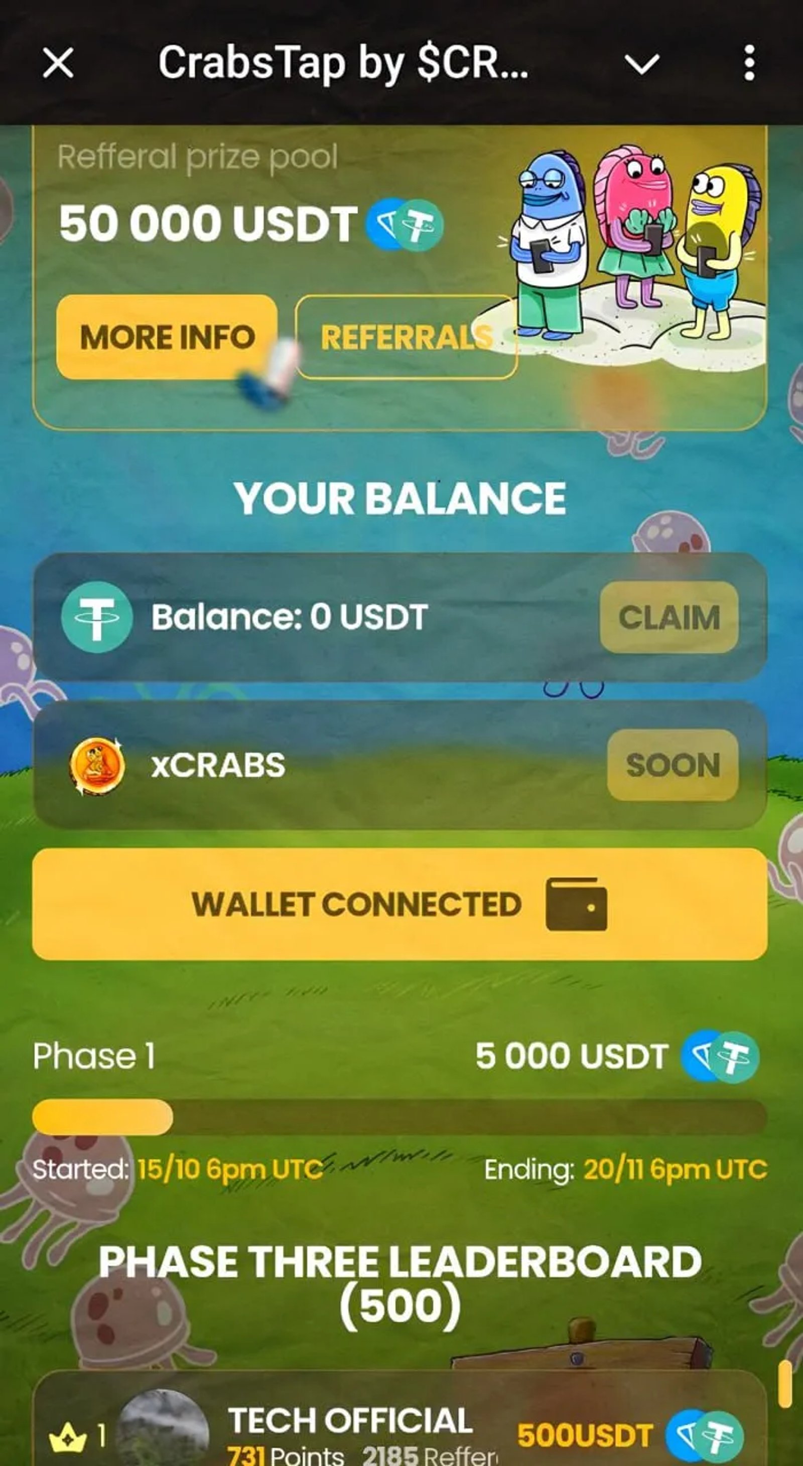 CrabsTap by $CRABS🦀 в Телеграм — скриншот 4