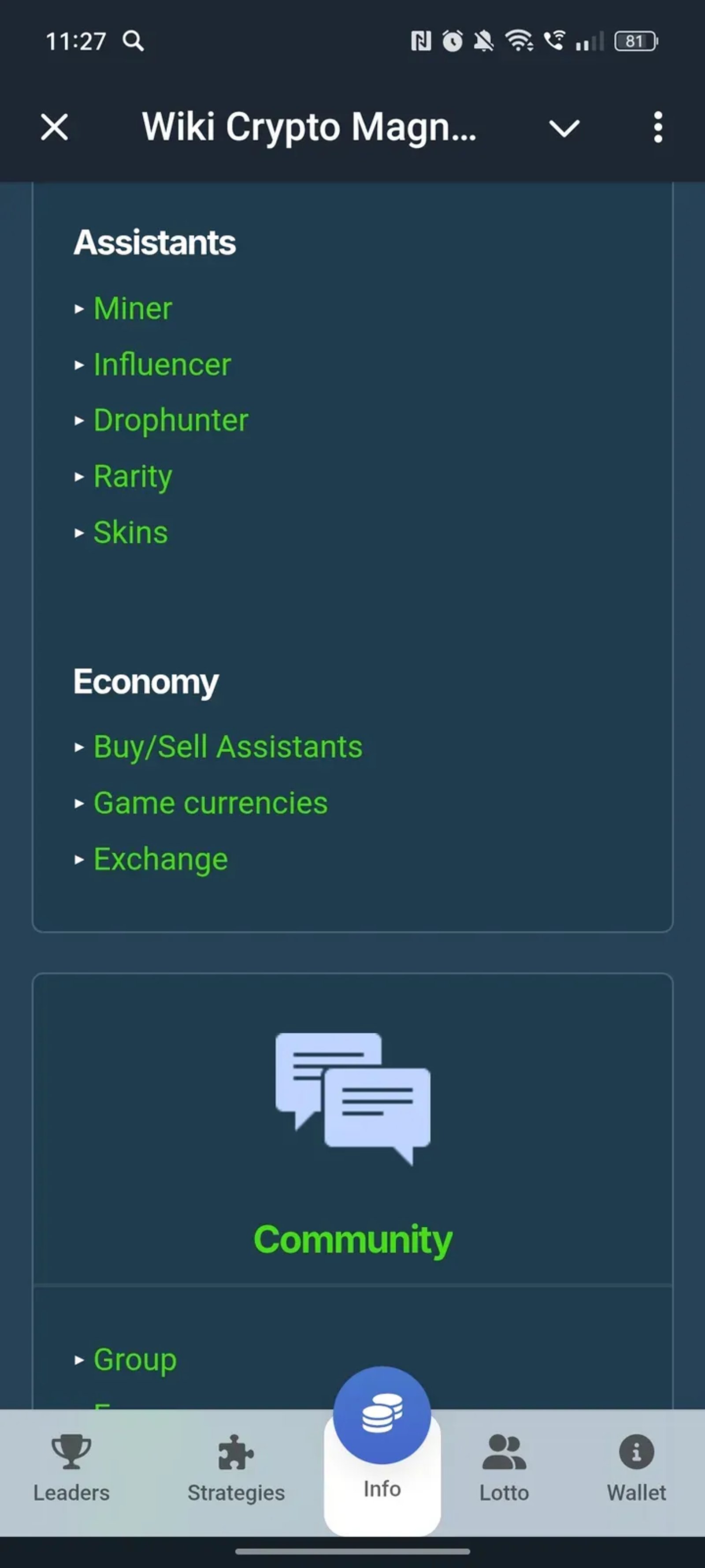Wiki Crypto Magnate в Телеграм — скриншот 3