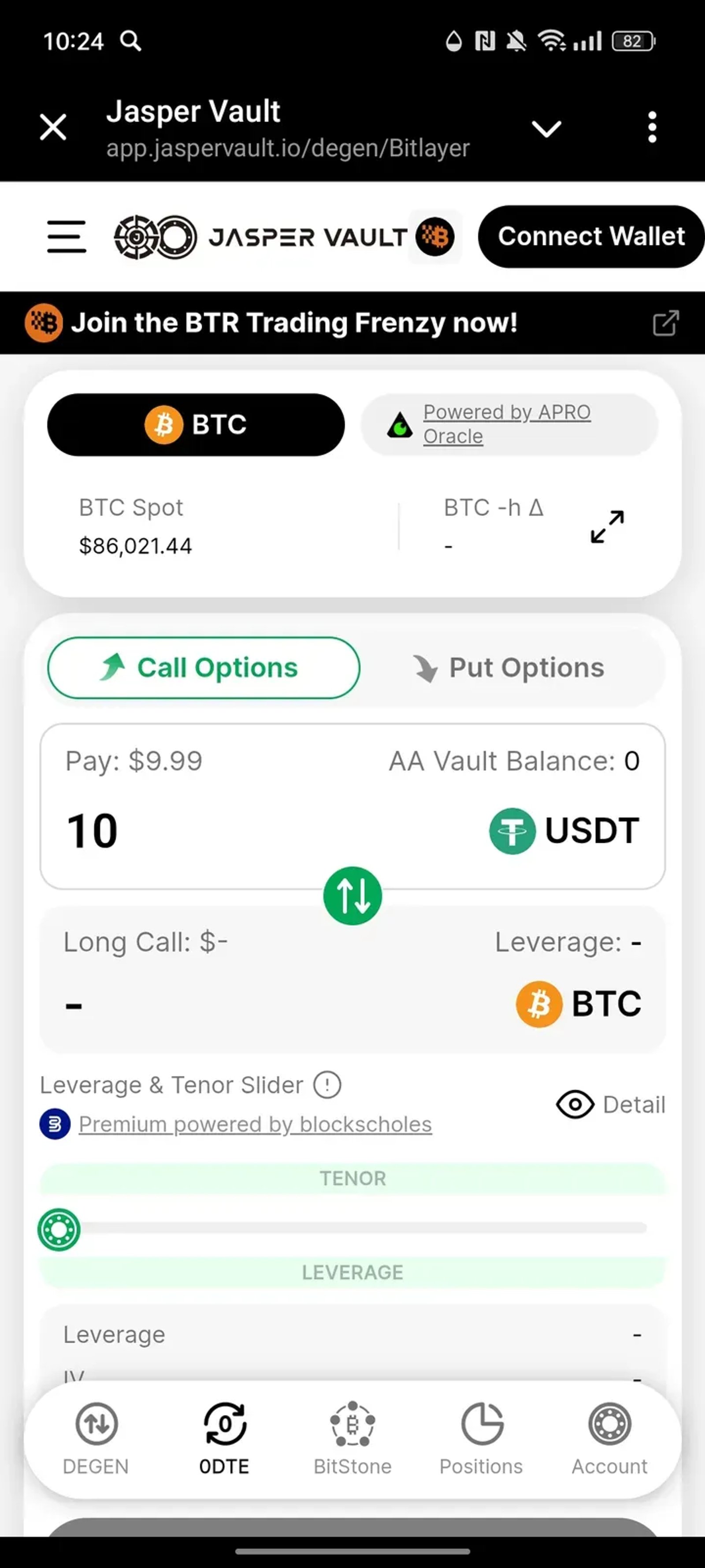 Jasper Vault Mini BTC в Телеграм — скриншот 2