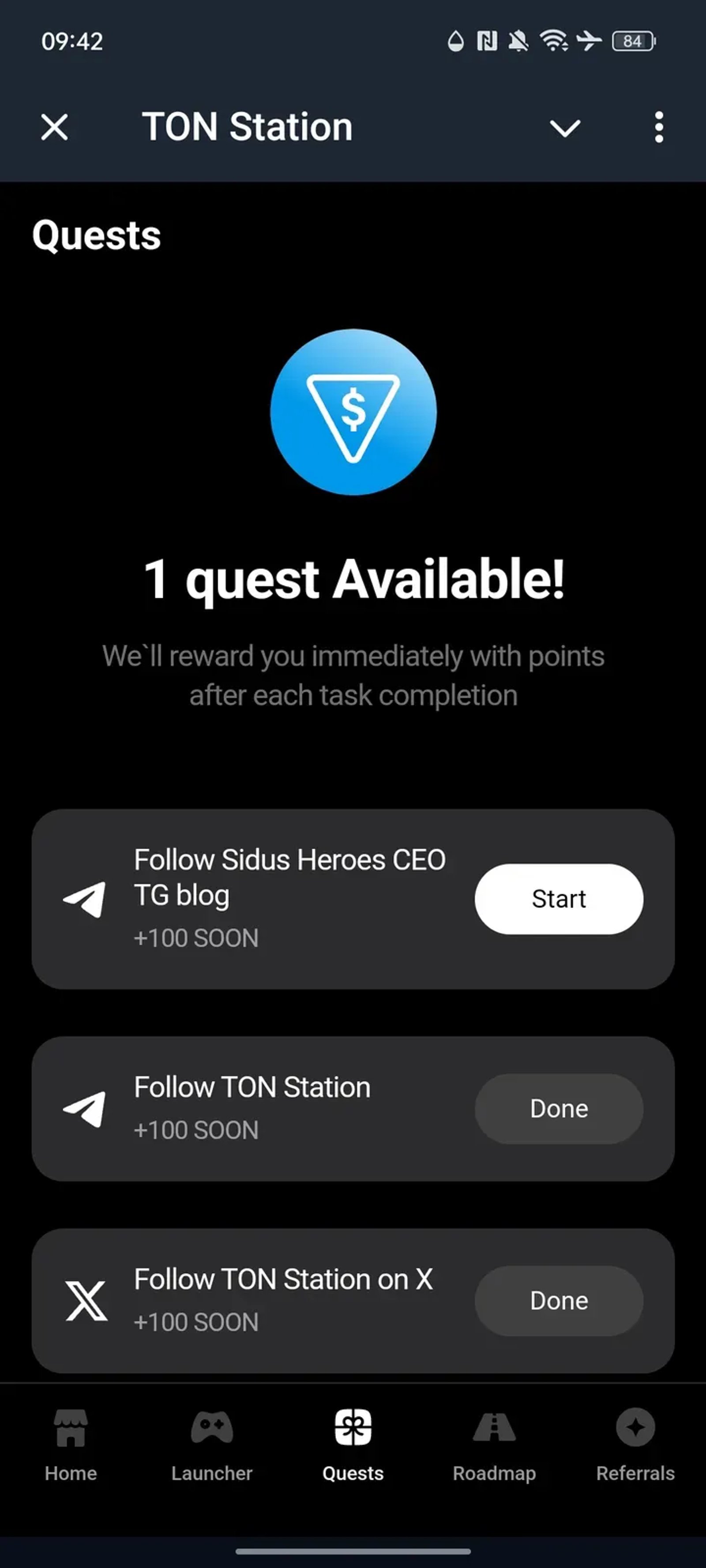 TON Station APP в Телеграм — скриншот 3
