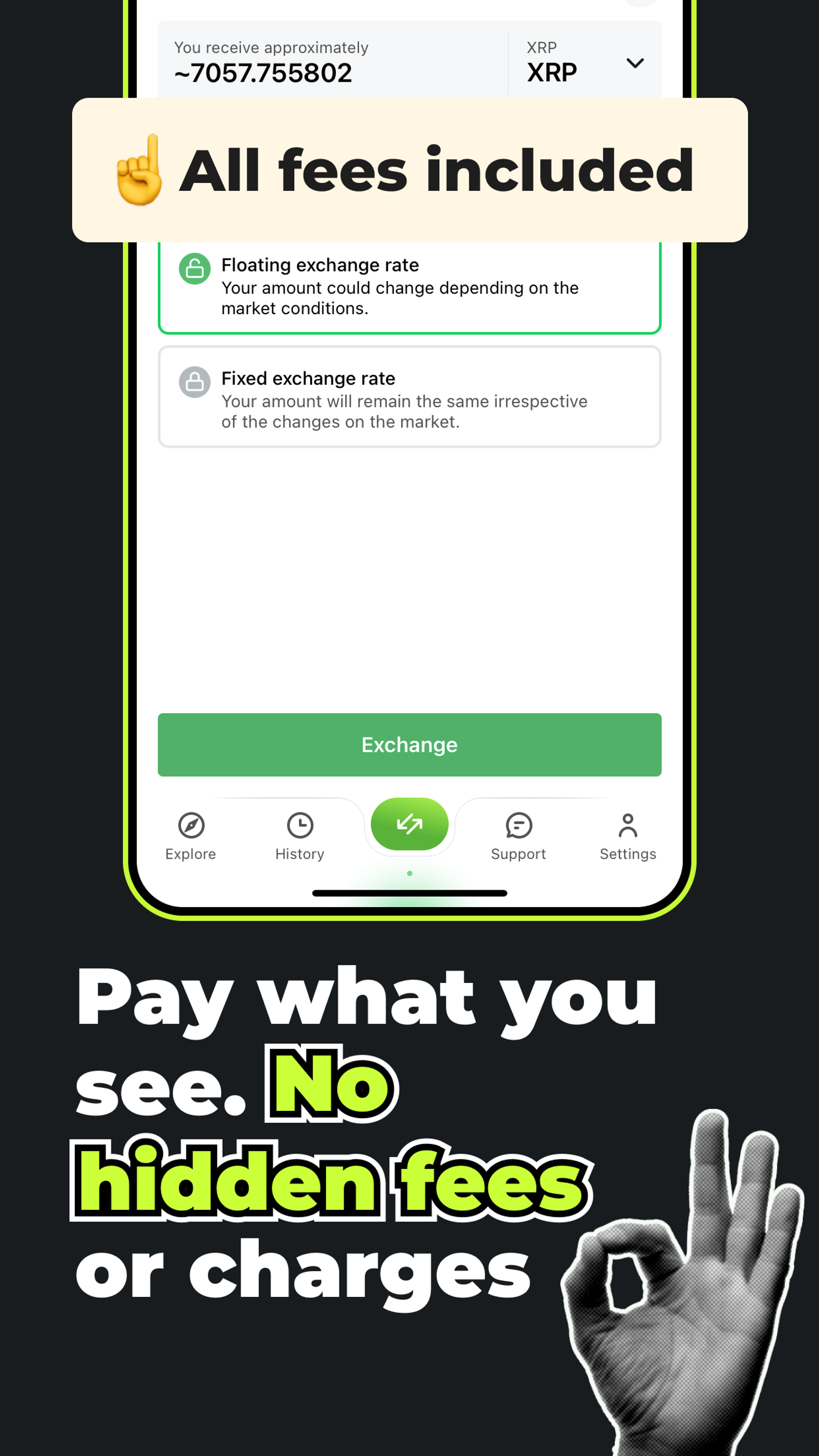 Changelly в Телеграм — скриншот 4