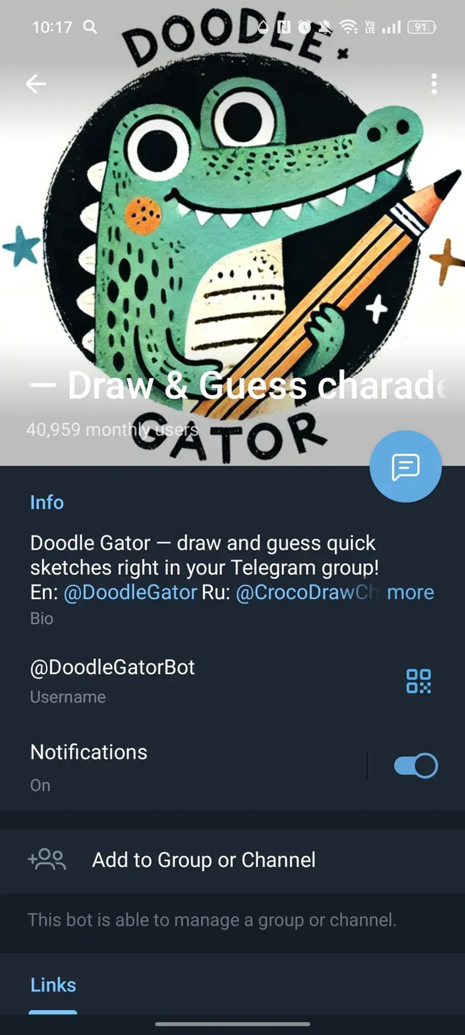 Doodle Gator — Draw & Guess charades в Телеграм — скриншот 4