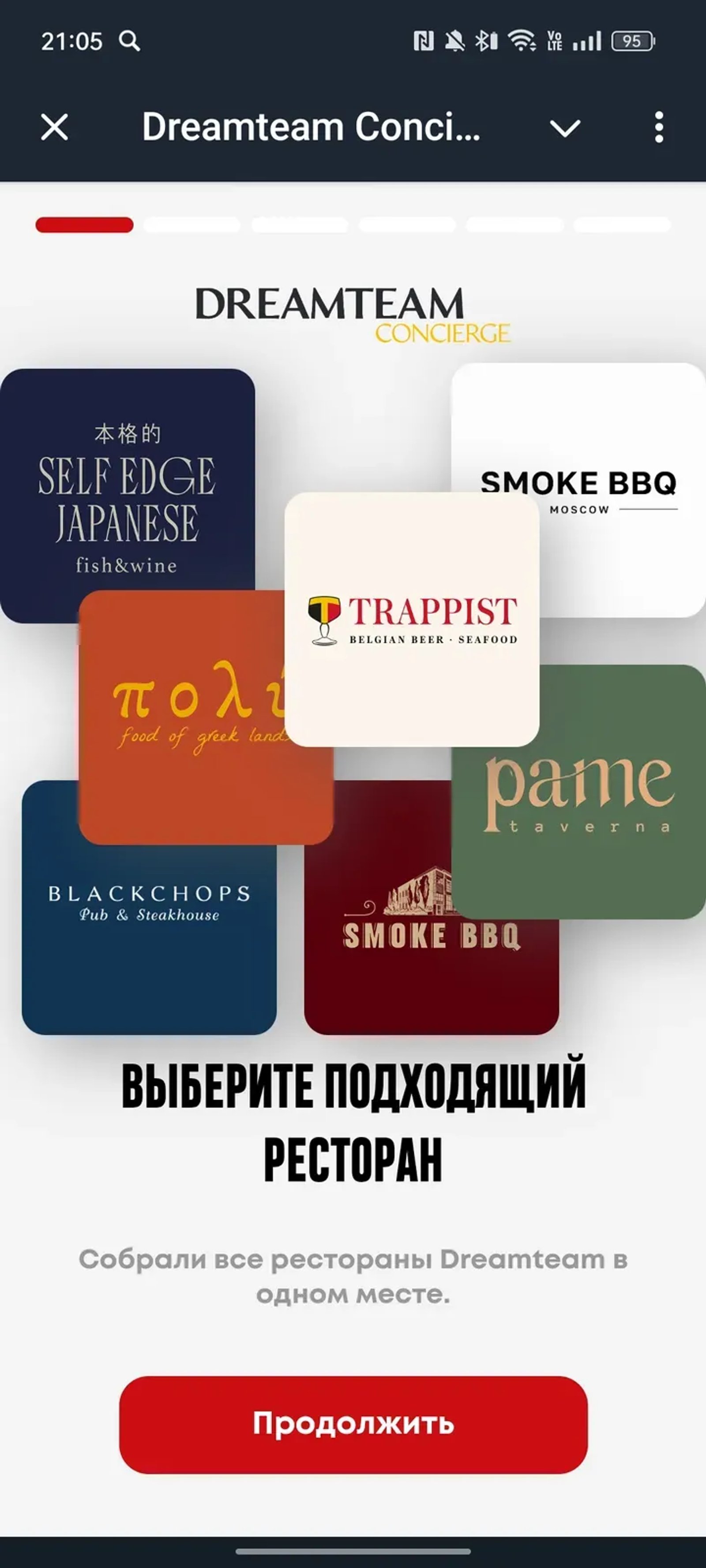 Dreamteam Concierge Telegram Screenshot 1