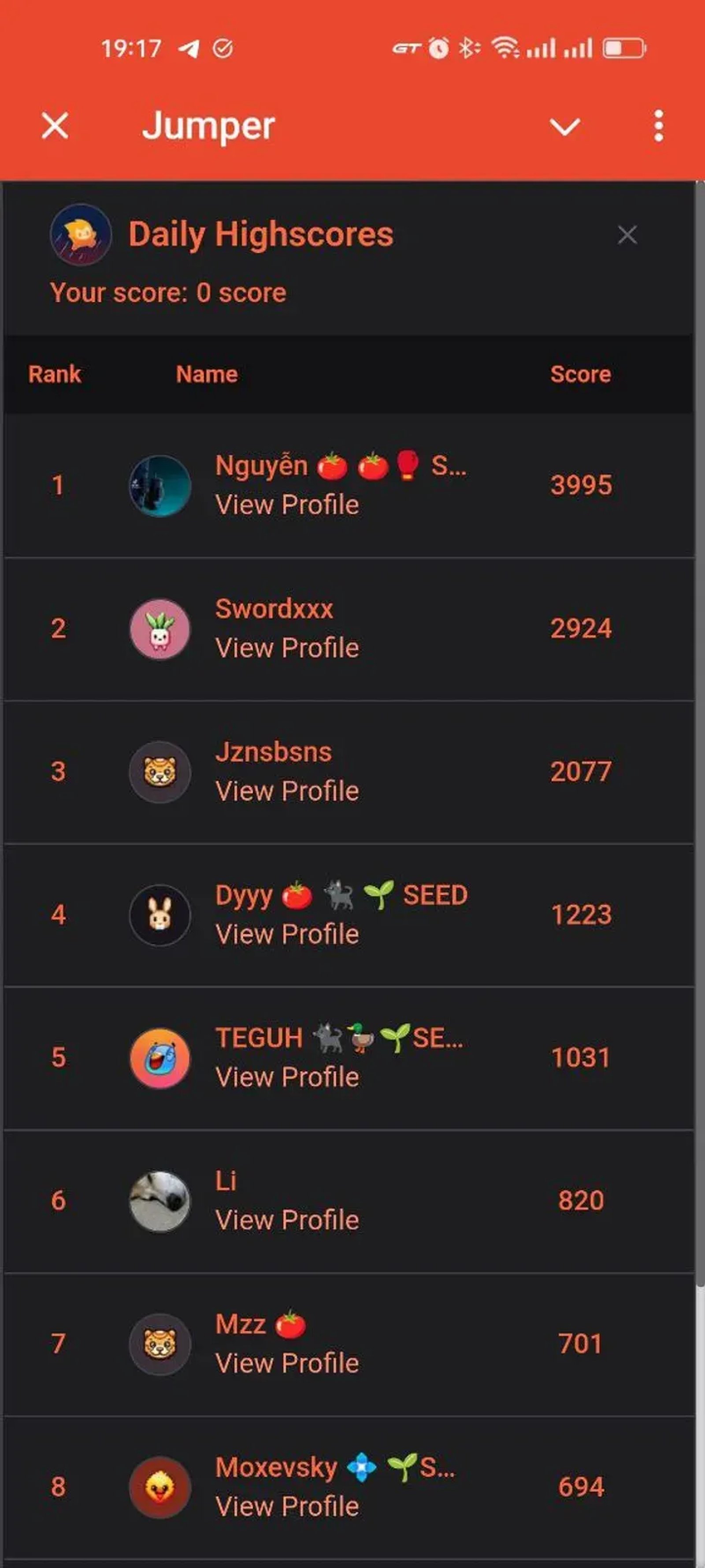 Jumper в Телеграм — скриншот 2