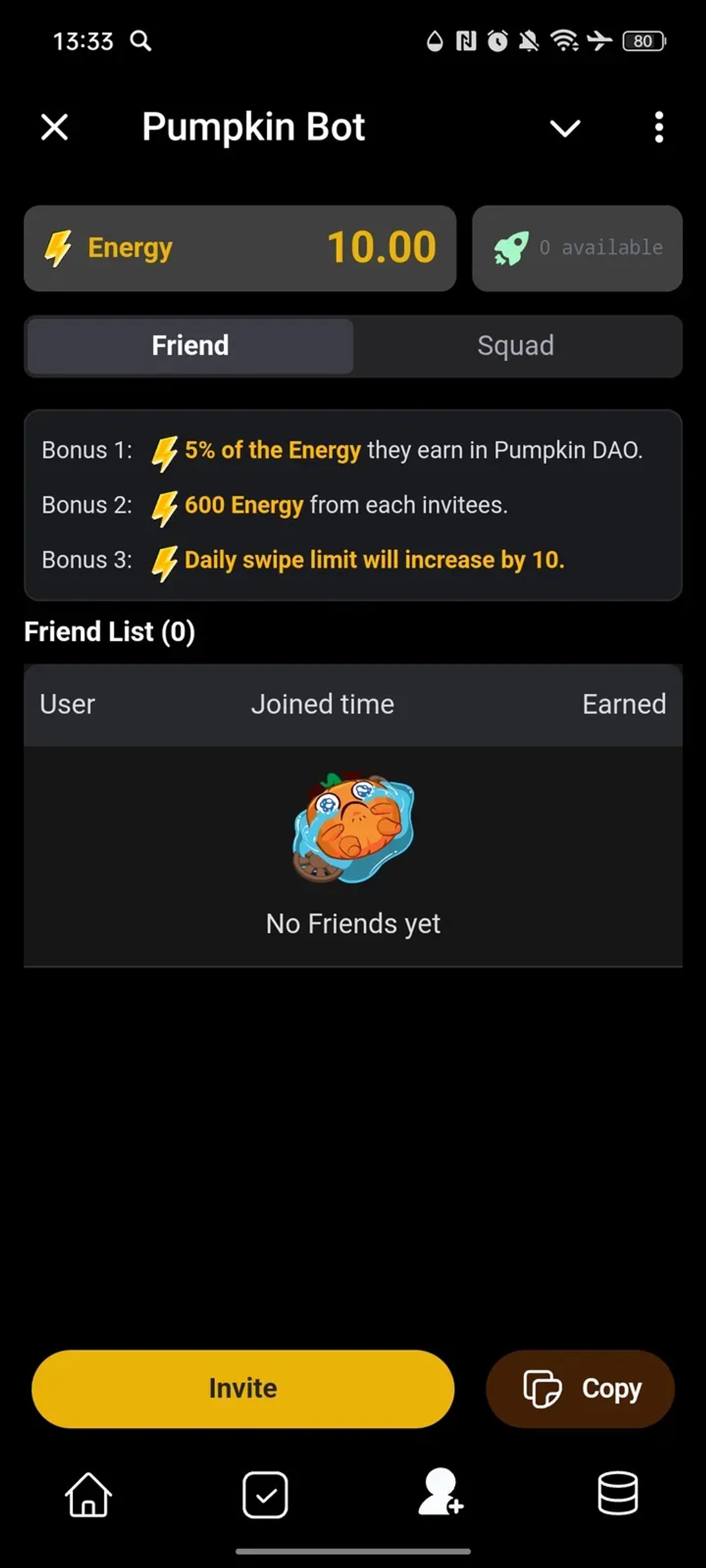 Pumpkin Bot в Телеграм — скриншот 3