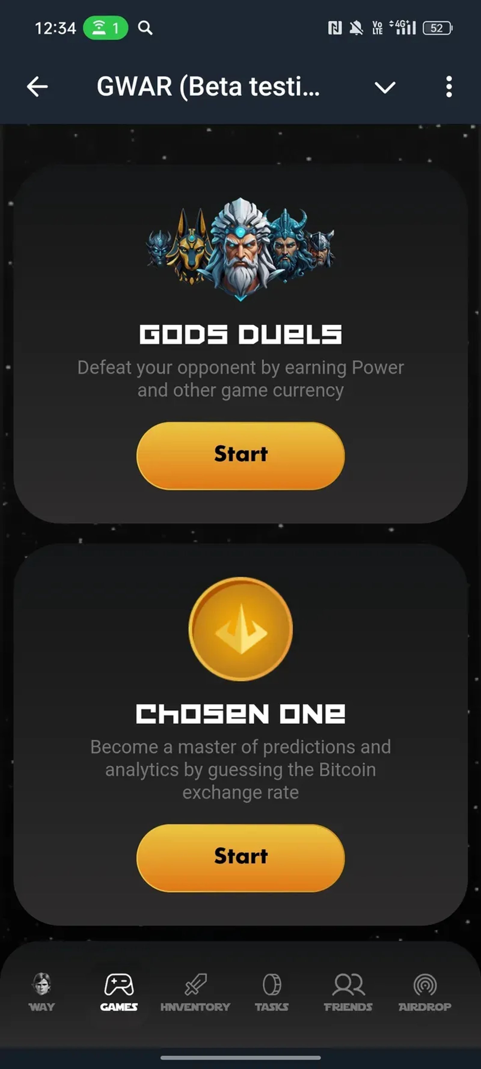 GWAR (Beta testing) в Телеграм — скриншот 2